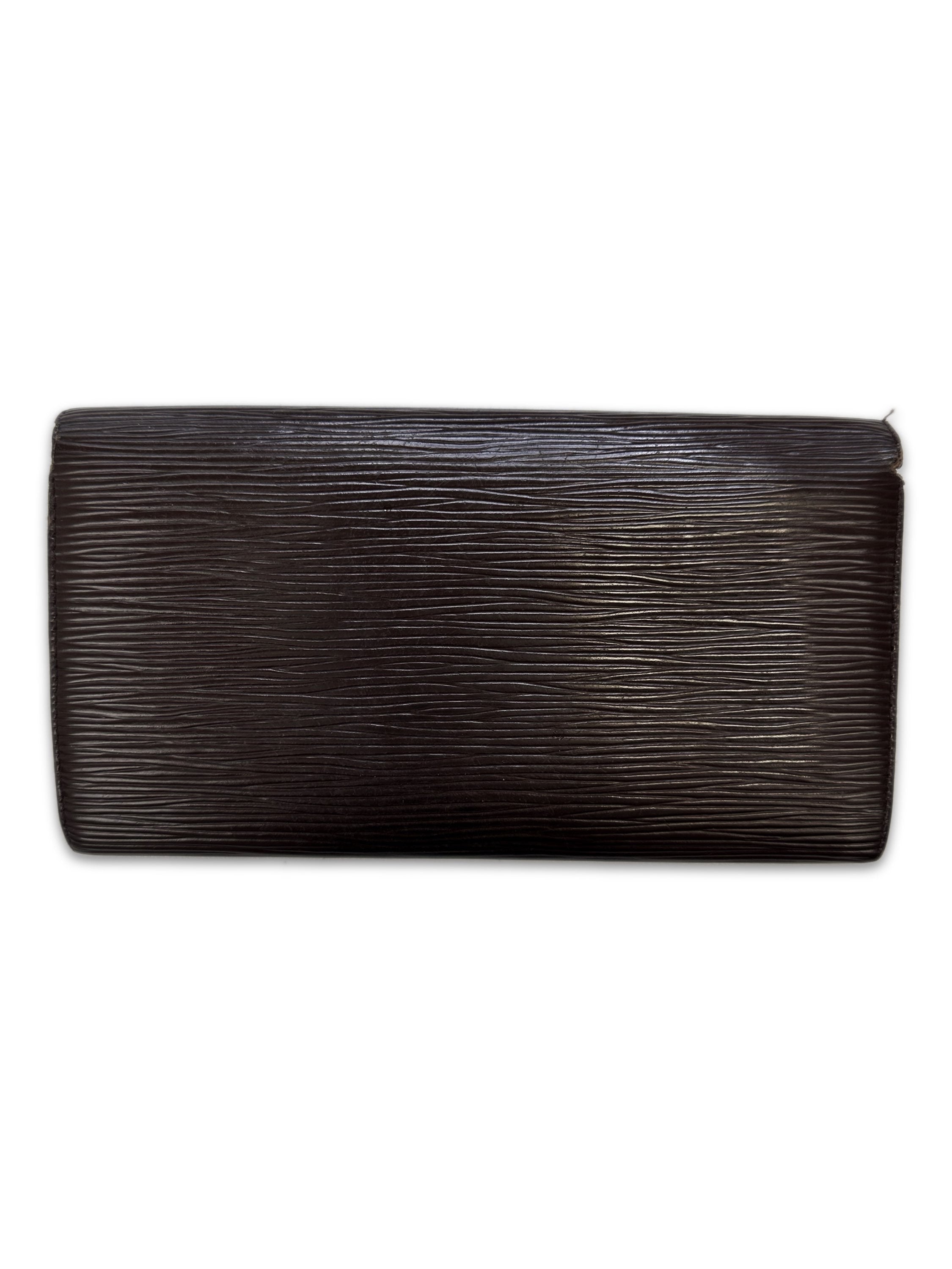 00s Louis Vuitton ‘Epi’ Logo Dark Brown Bifold Wallet