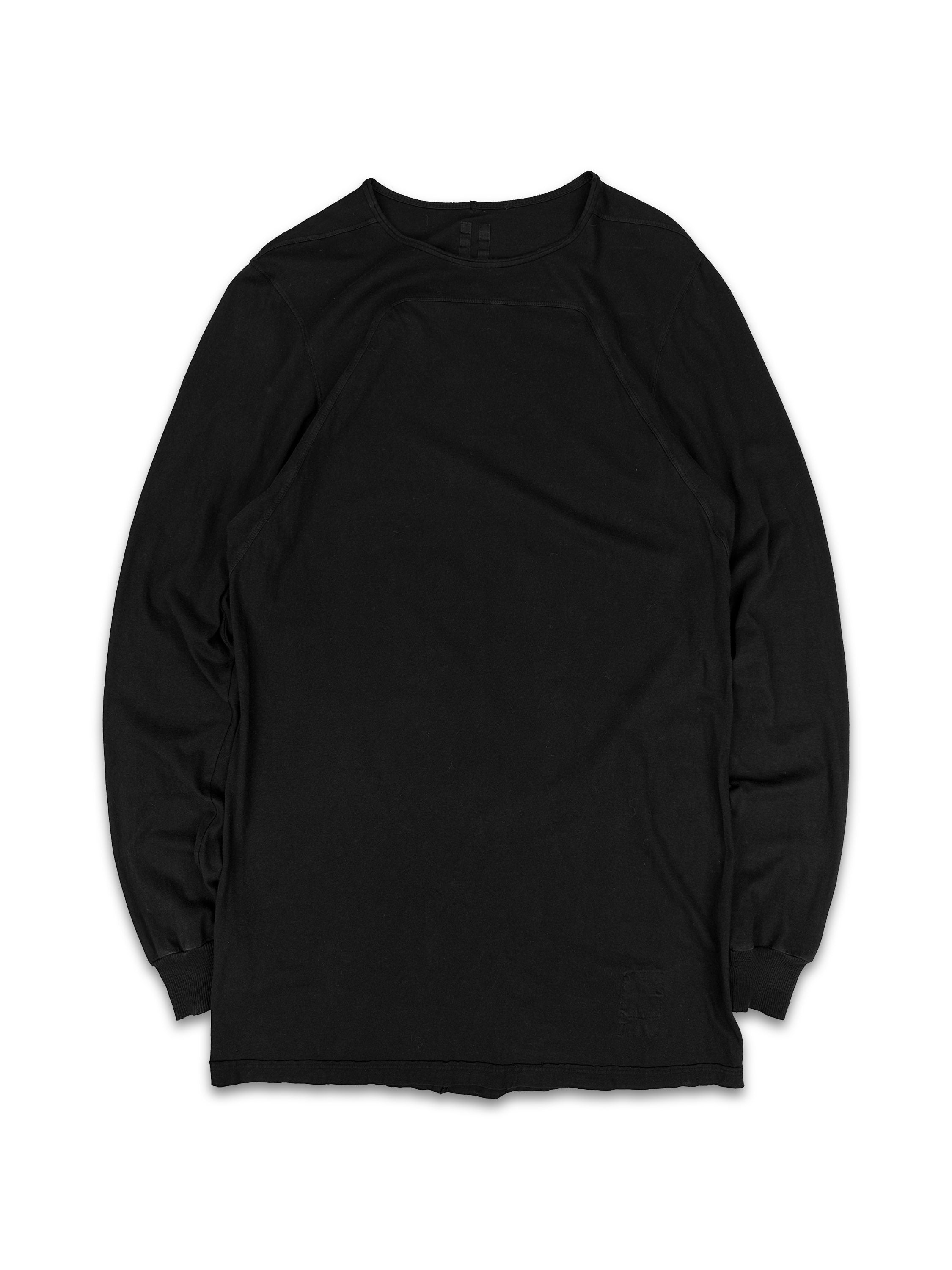 Rick Owens Black ‘Reinforced’ Elongated Long Sleeve Shirt