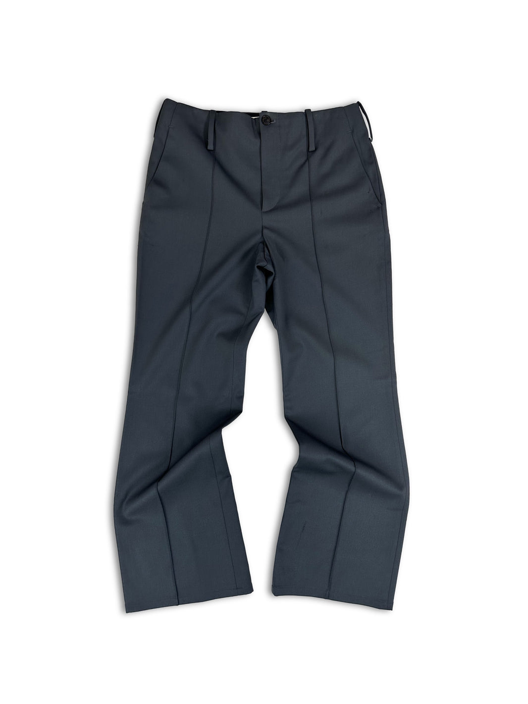AW16 Balenciaga Flared Slate Blue Low Waisted Pants