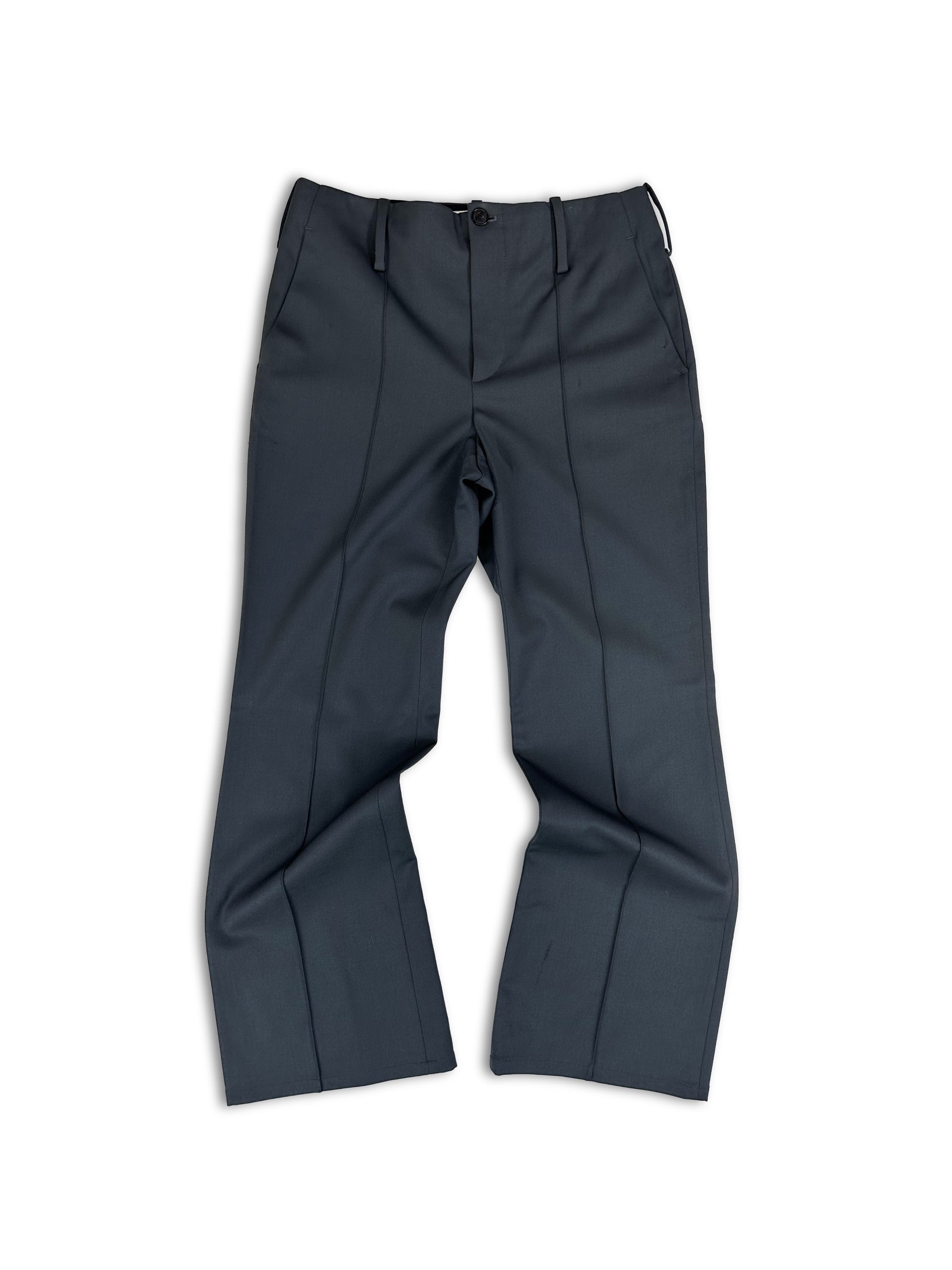 AW16 Balenciaga Flared Slate Blue Low Waisted Pants