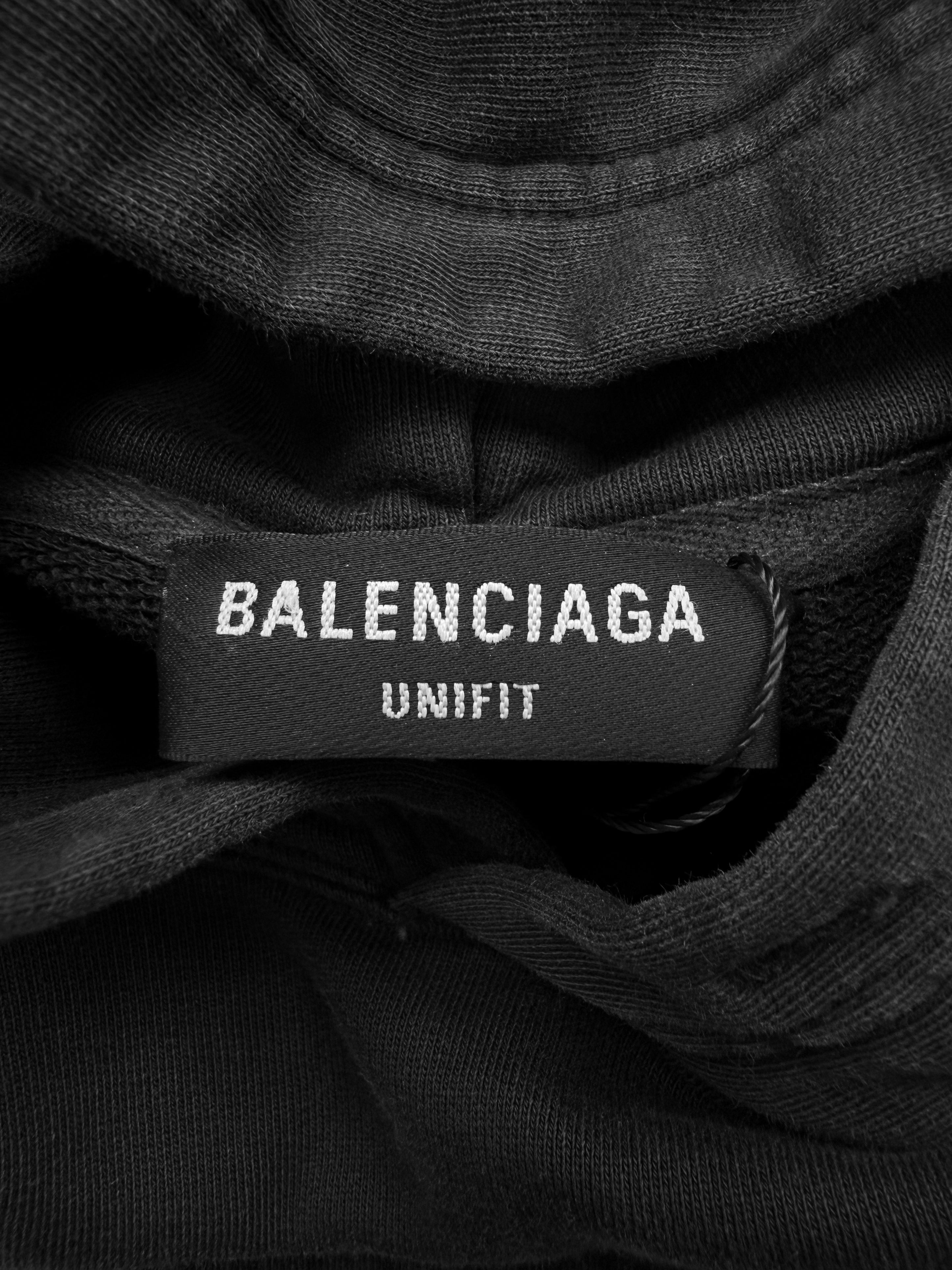AW22 Balenciaga ‘Fashion Institute’ Oversized Washed Hoodie
