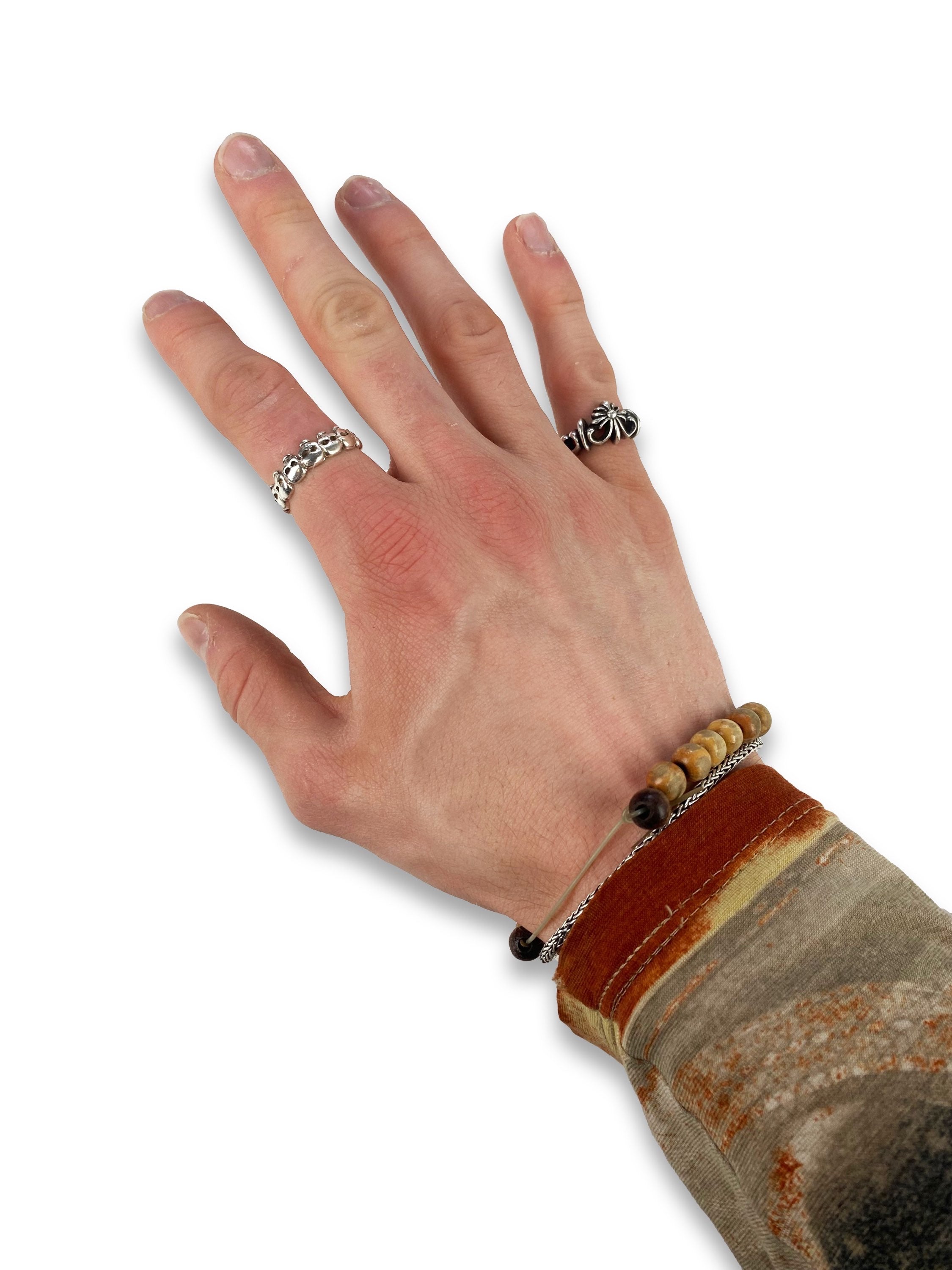90s A&amp;G Rock ‘n Roll Couture .925 Silver Horn Ring