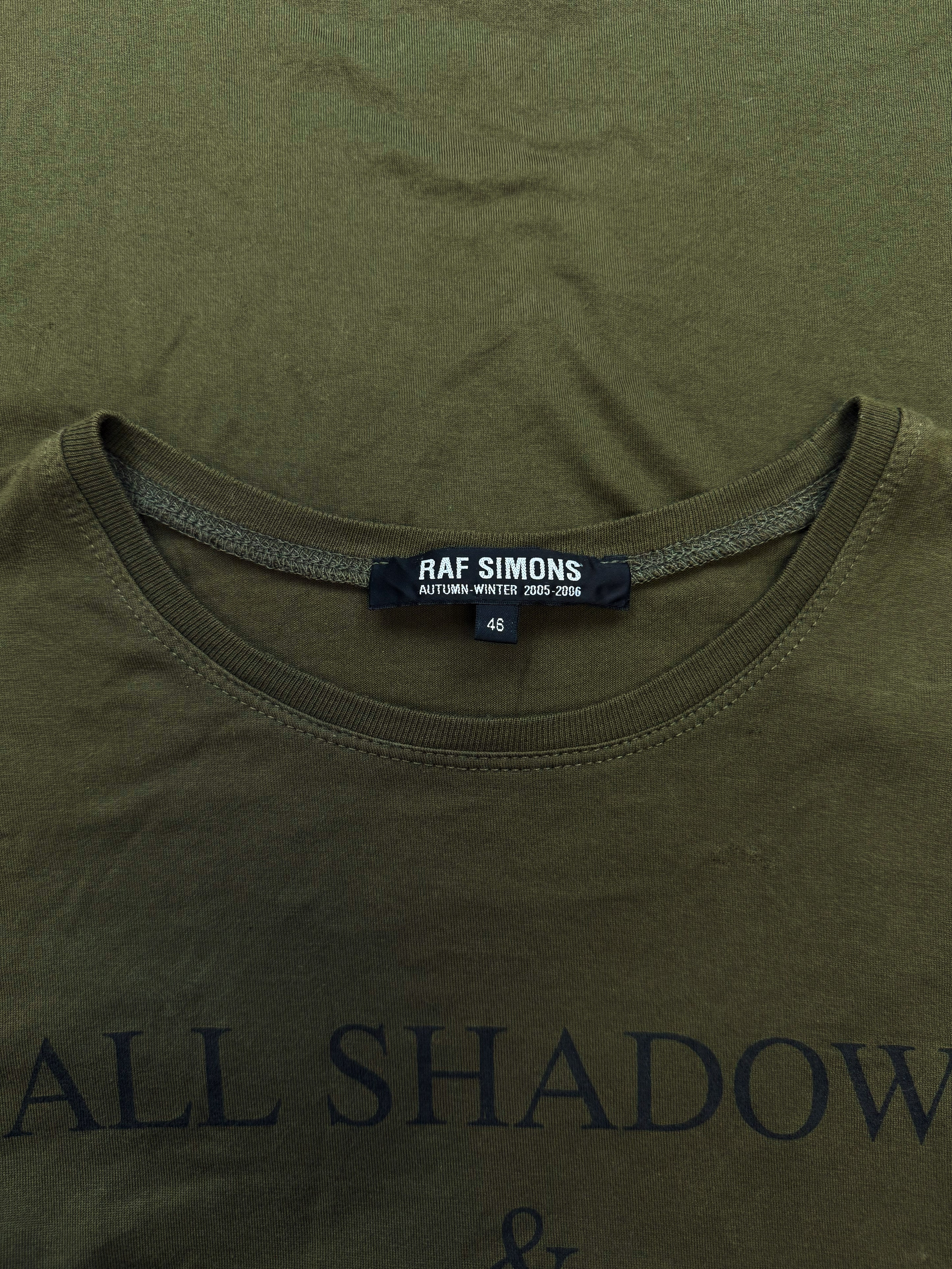 AW05 Raf Simons ‘All Shadows & Deliverance’ Green Long Sleeve