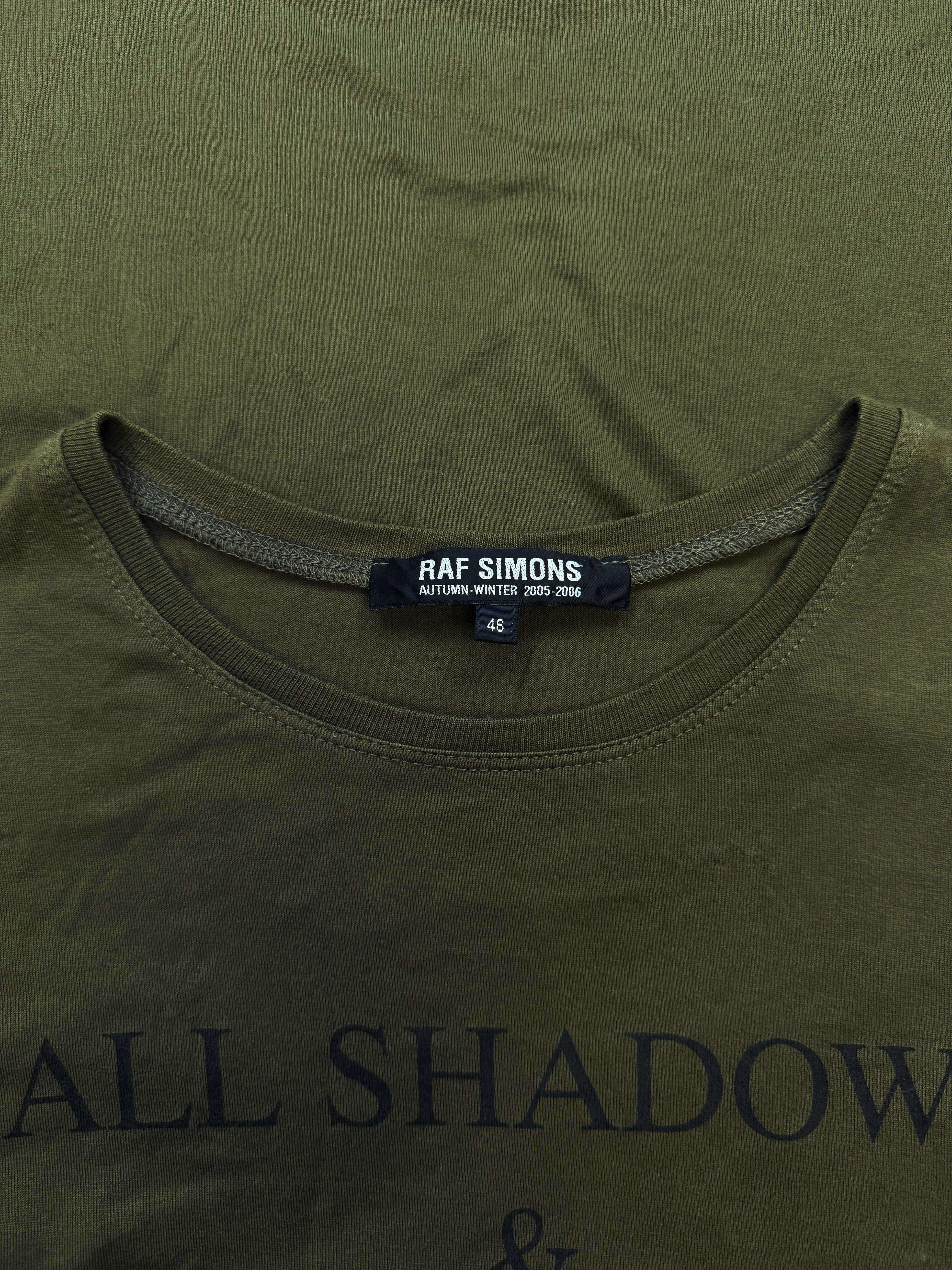AW05 Raf Simons ‘All Shadows &amp; Deliverance’ Green Long Sleeve