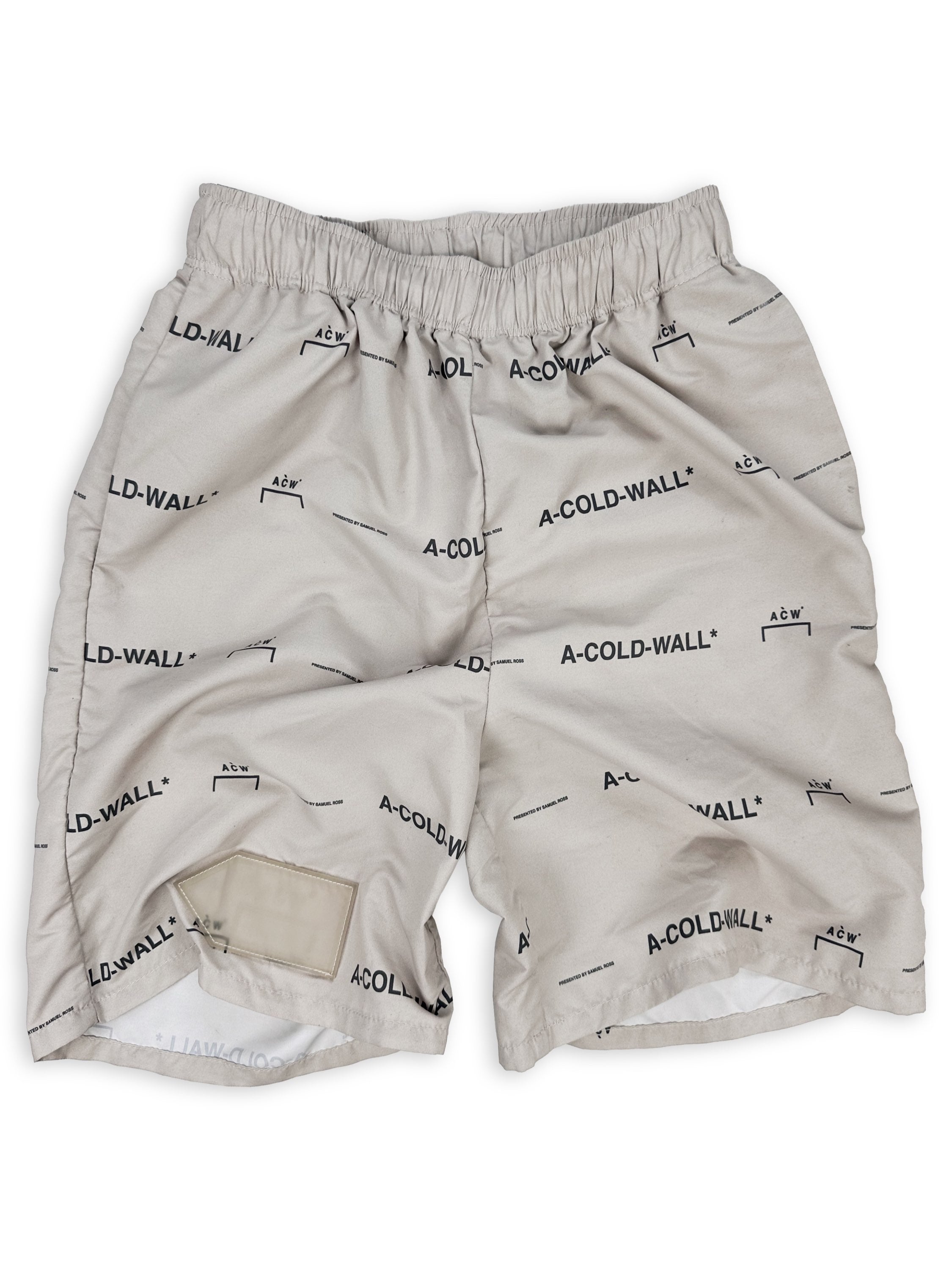 A Cold Wall Tan Monogram Nylon Shorts