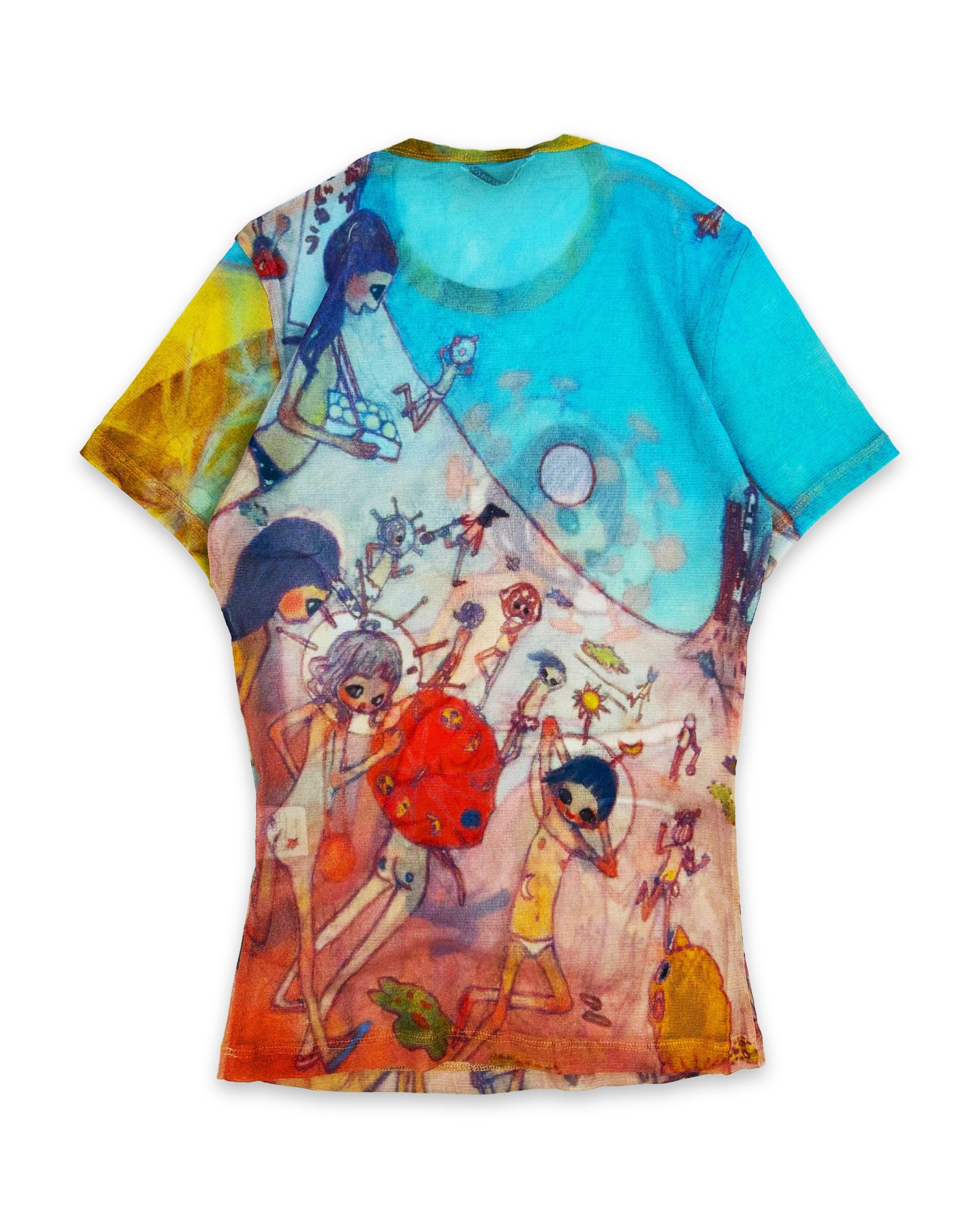 AW04 Issey Miyake x Aya Takano ‘Superflat’ Mesh T-Shirt