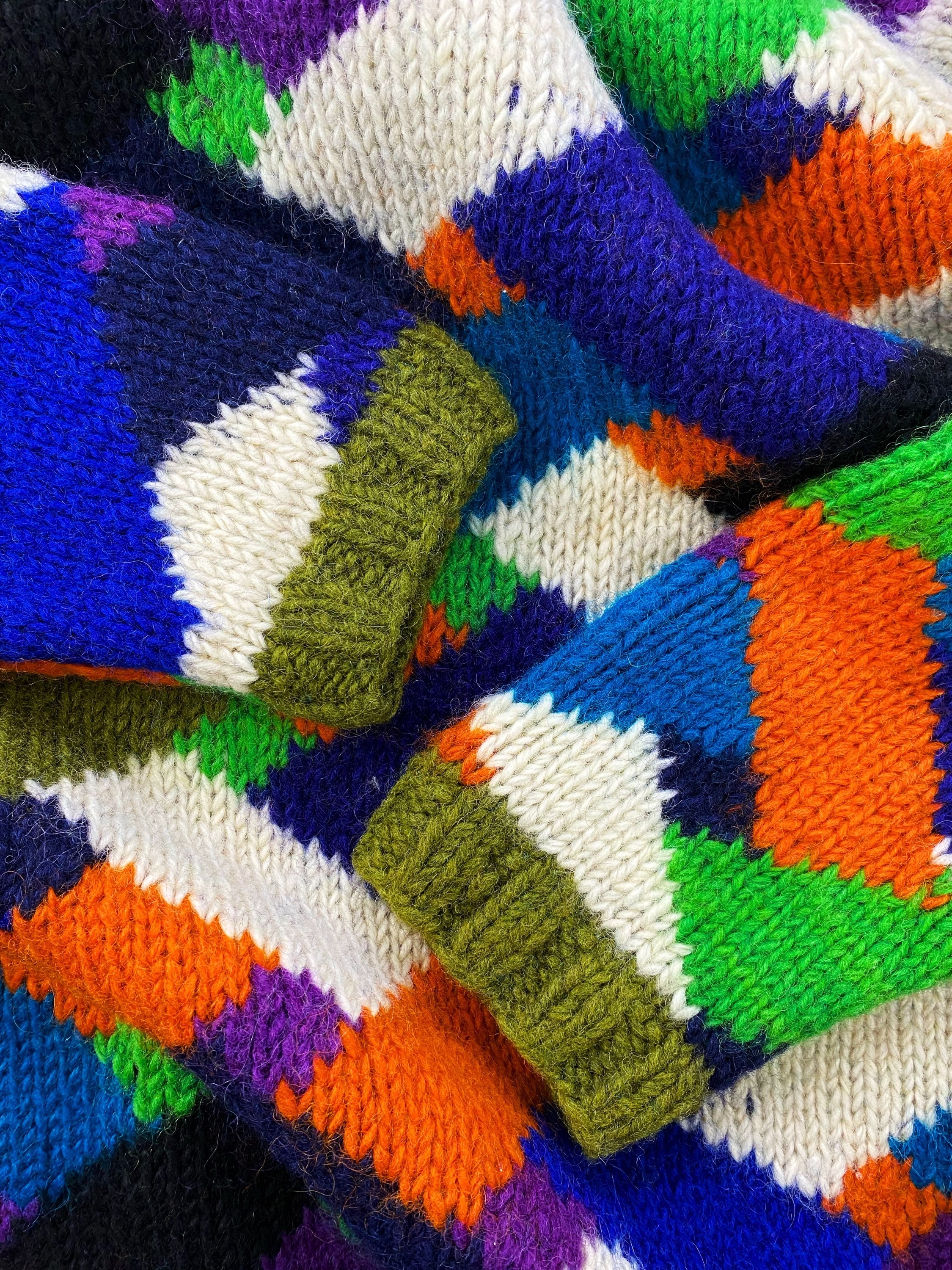 Marni Colour Block Weaved Pattern Tonal Knit Sweater