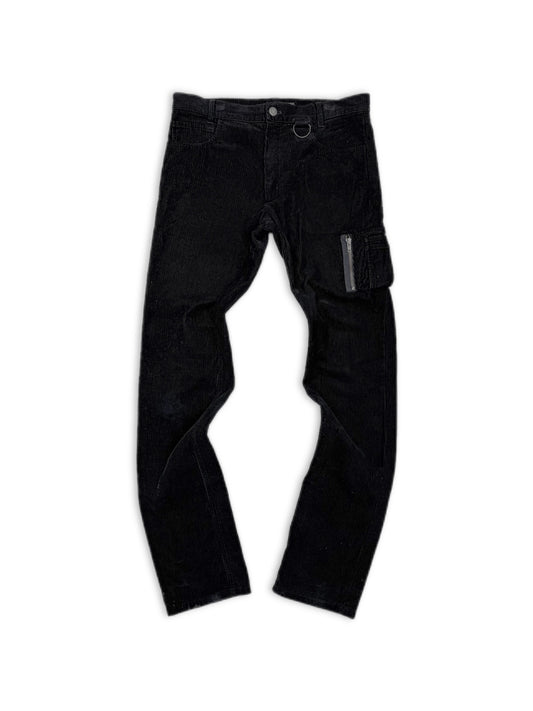 AW04 Raf Simons ‘Waves’ D-Ring Black Corduroy M-A1 Pants