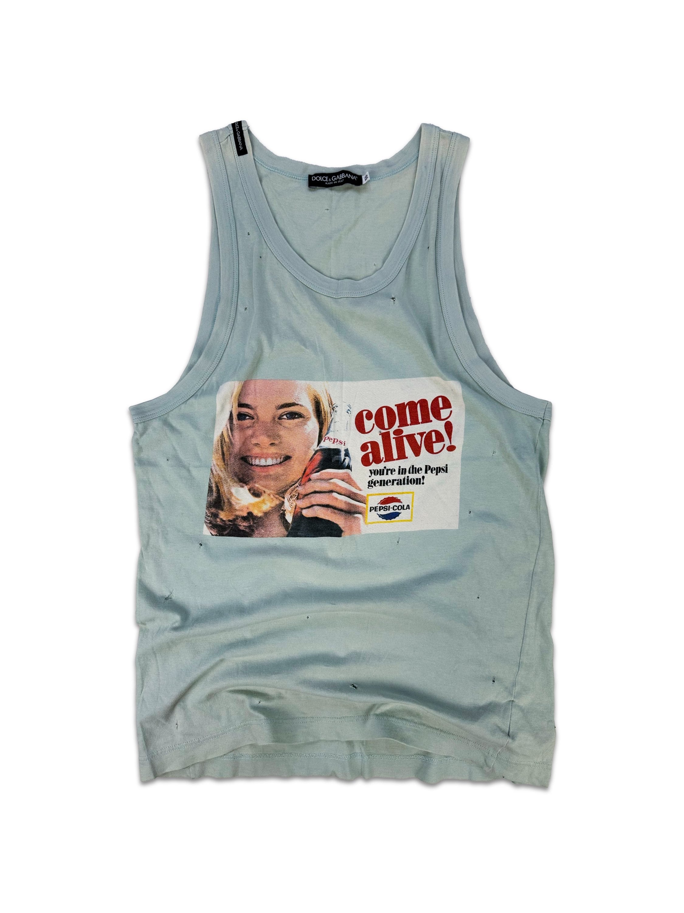 00s Dolce & Gabbana ‘Come Alive’ Pepsi Graphic Tank-top