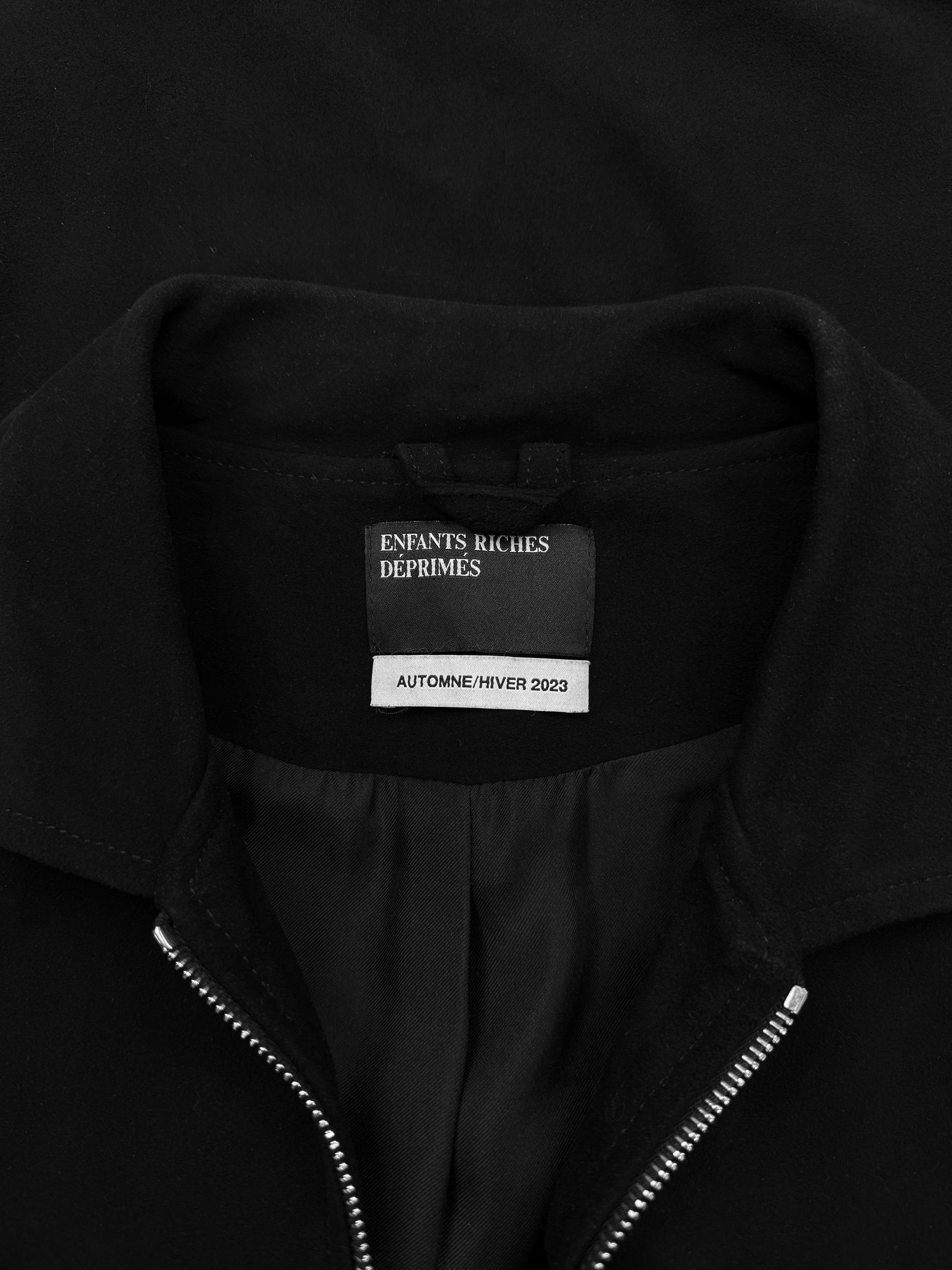 AW23 Enfants Riches Deprimes Suede Black ‘Western’ Jacket