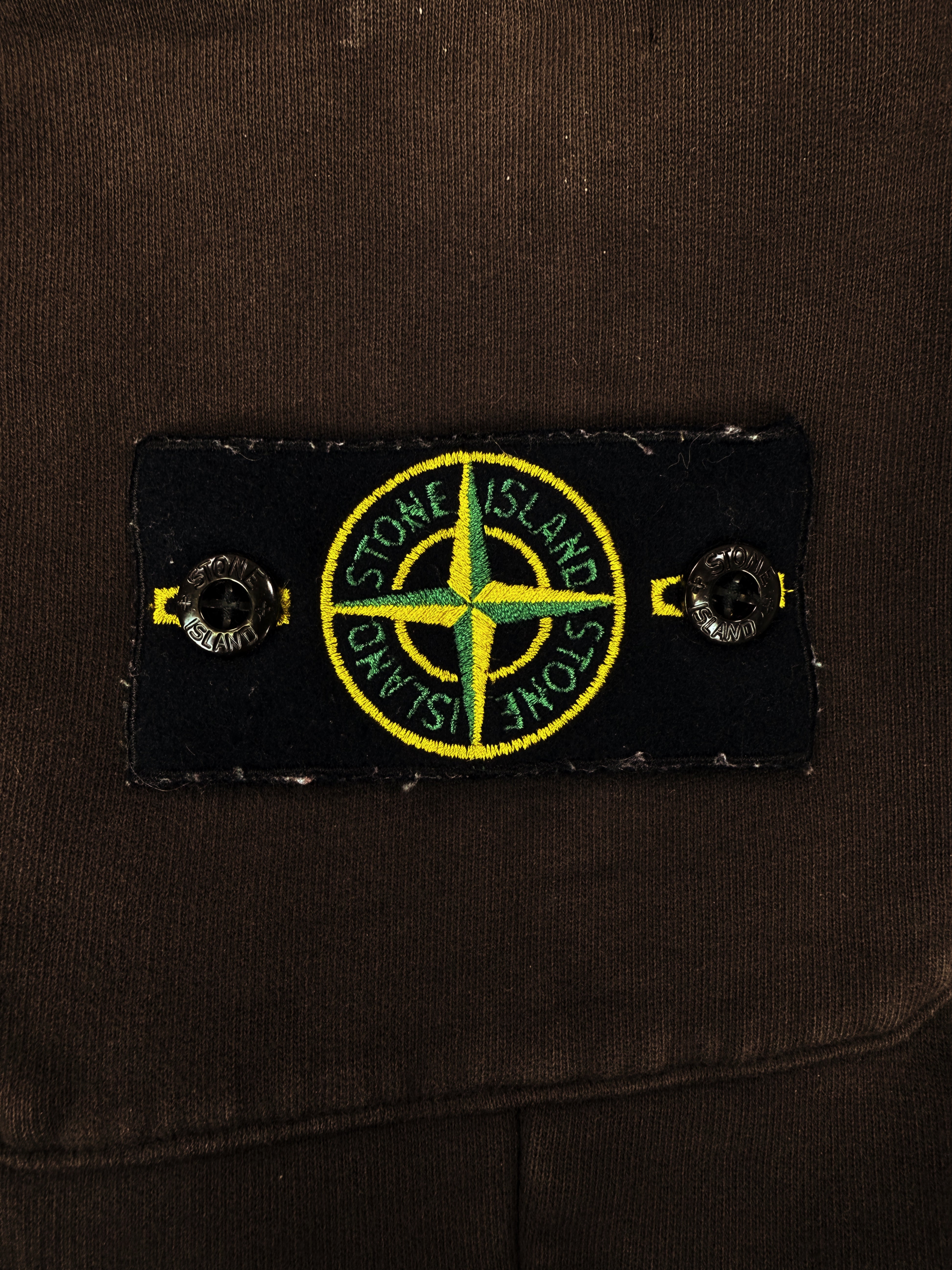 Stone Island Compass Patch Dark Brown Cargo Sweat Pants