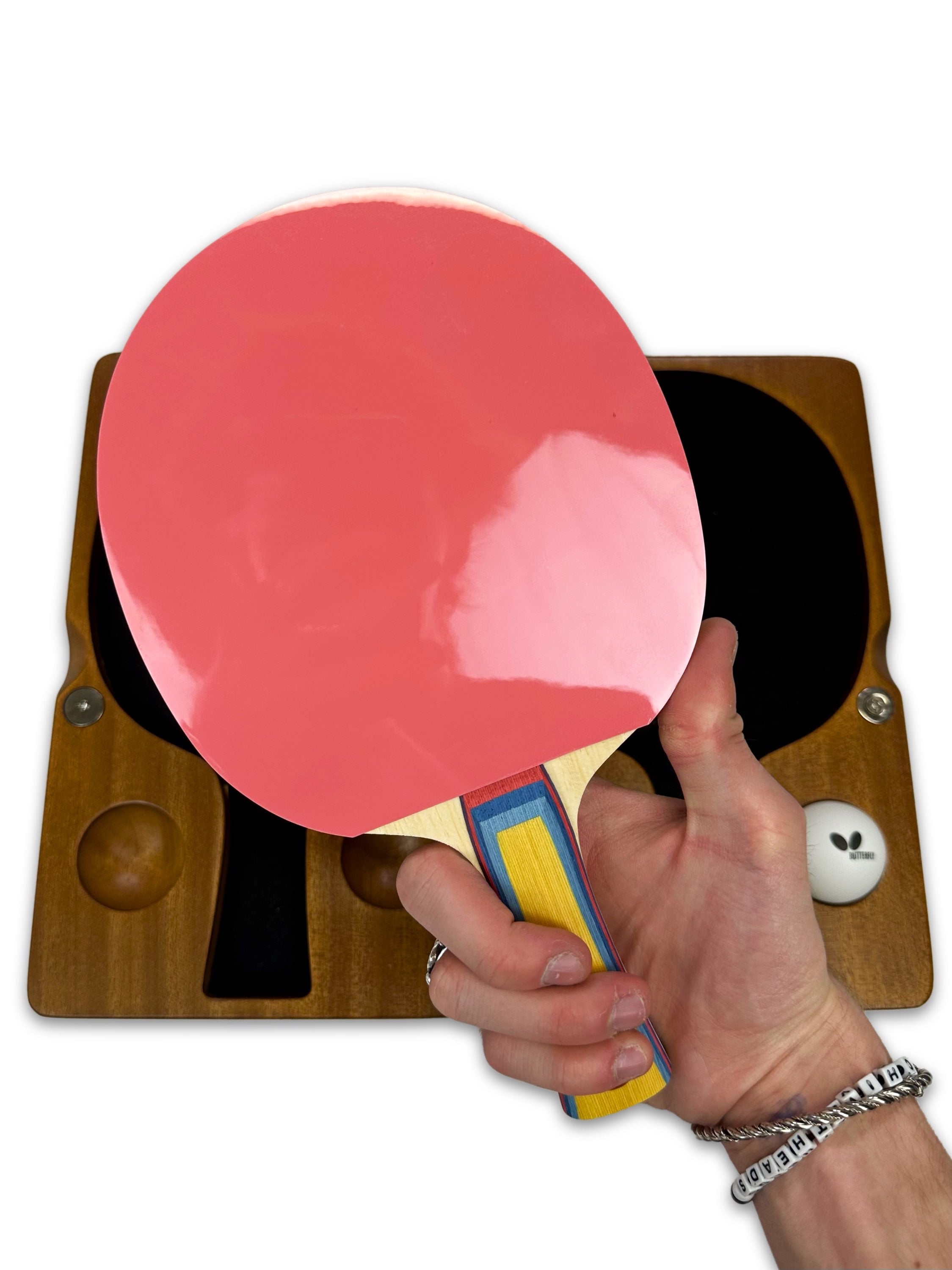 2023 Casablanca Wooden Ping Pong Paddle, Balls & Case