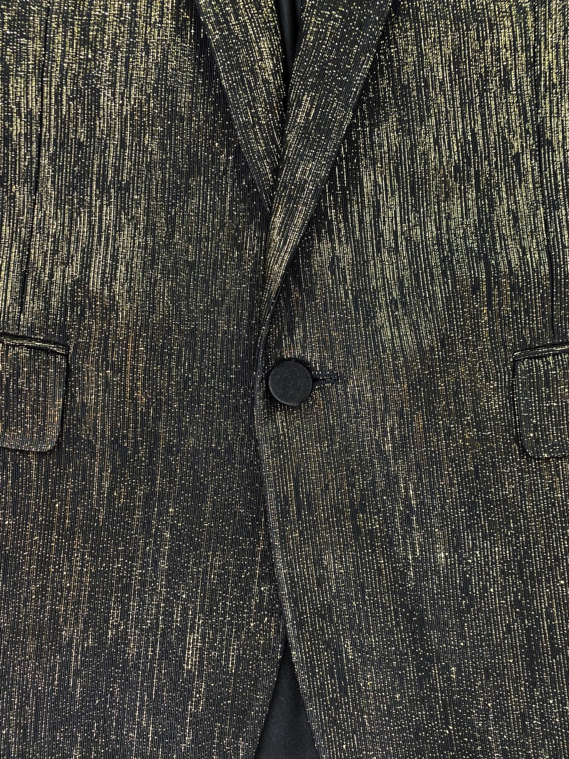 SS20 Saint Laurent Paris Glitter Thread Single Breast Blazer