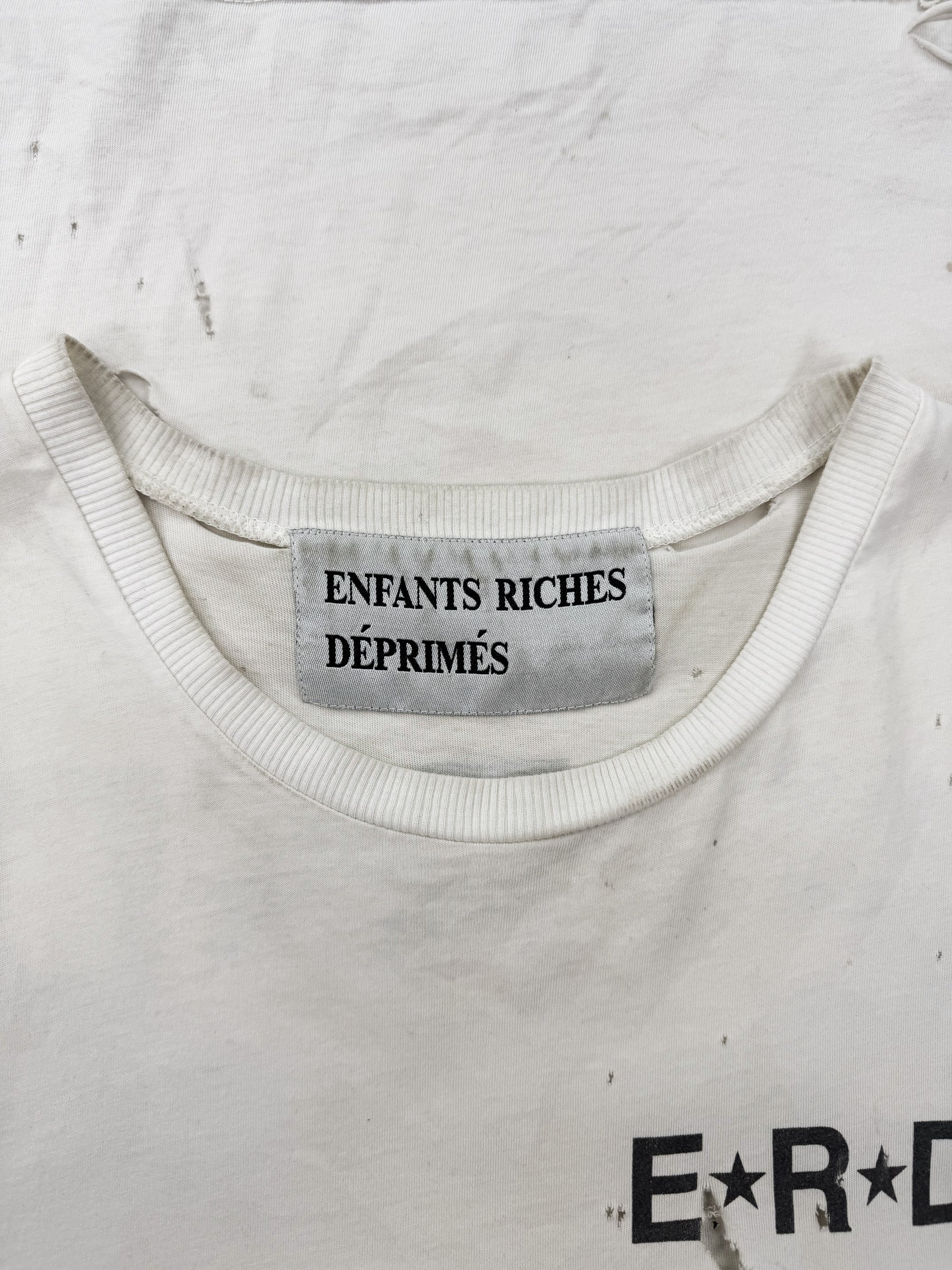 SS16 Enfants Riches Deprimes ‘Jesus Judged You’ Distressed Slogan Tank Top