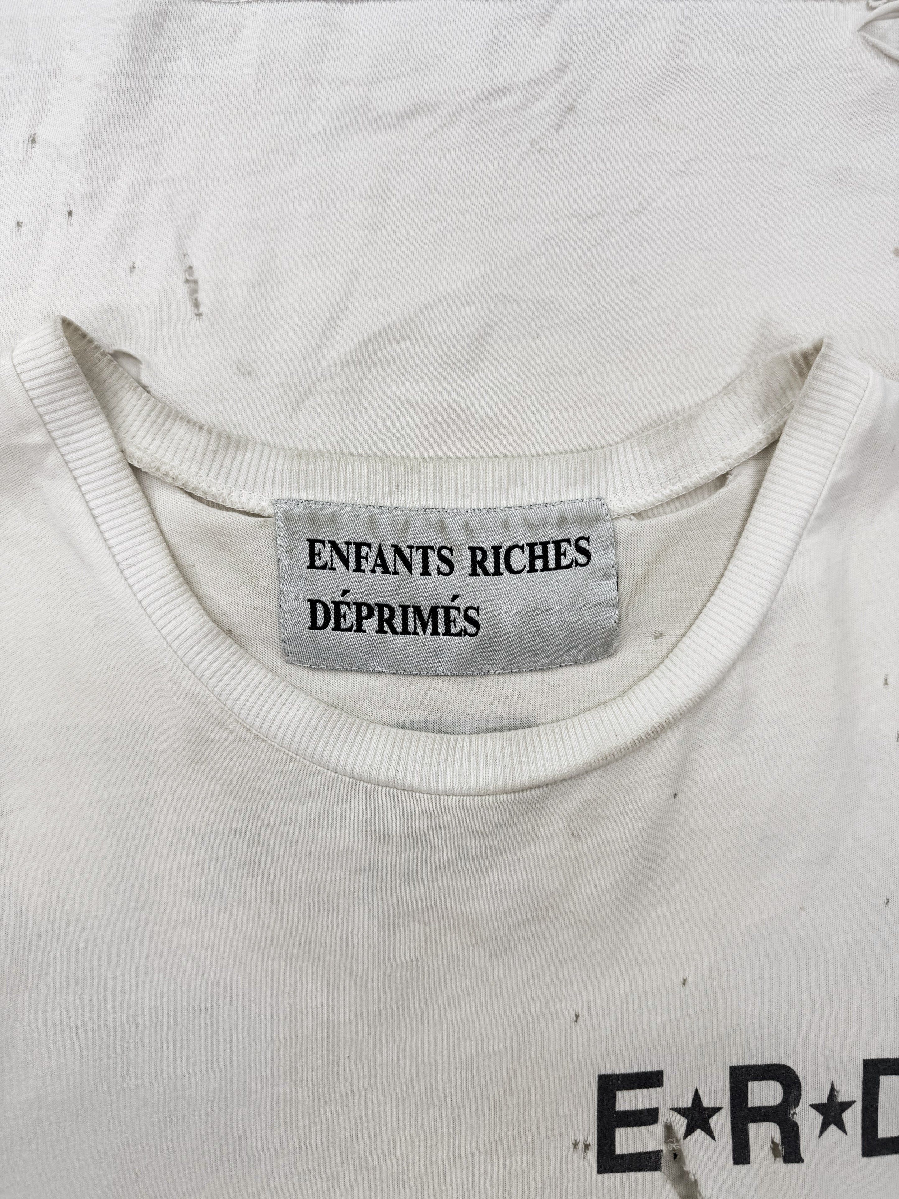 SS16 Enfants Riches Deprimes ‘Jesus Judged You’ Distressed Slogan Tank Top