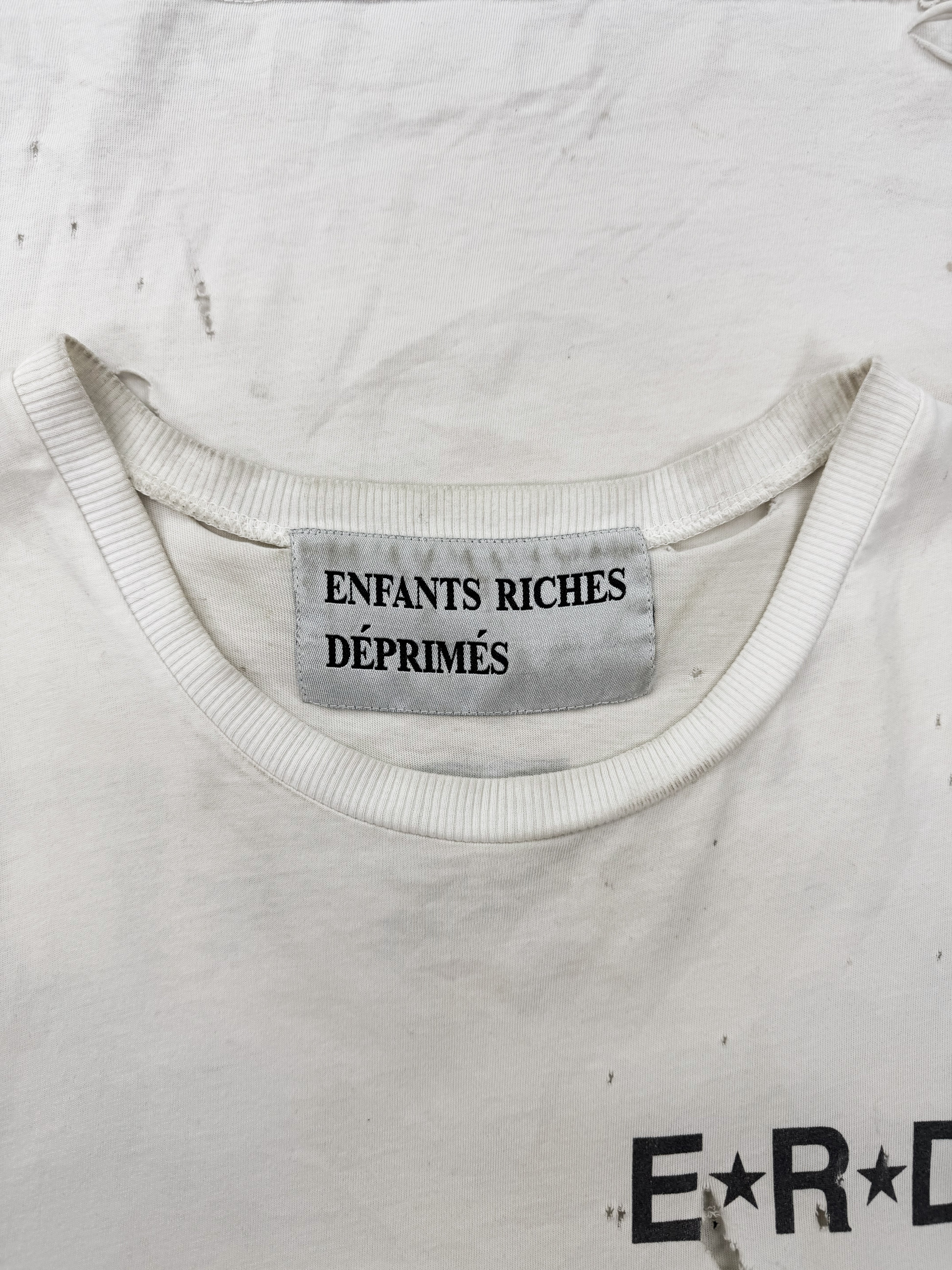 SS16 Enfants Riches Deprimes ‘Jesus Judged You’ Distressed Slogan Tank Top