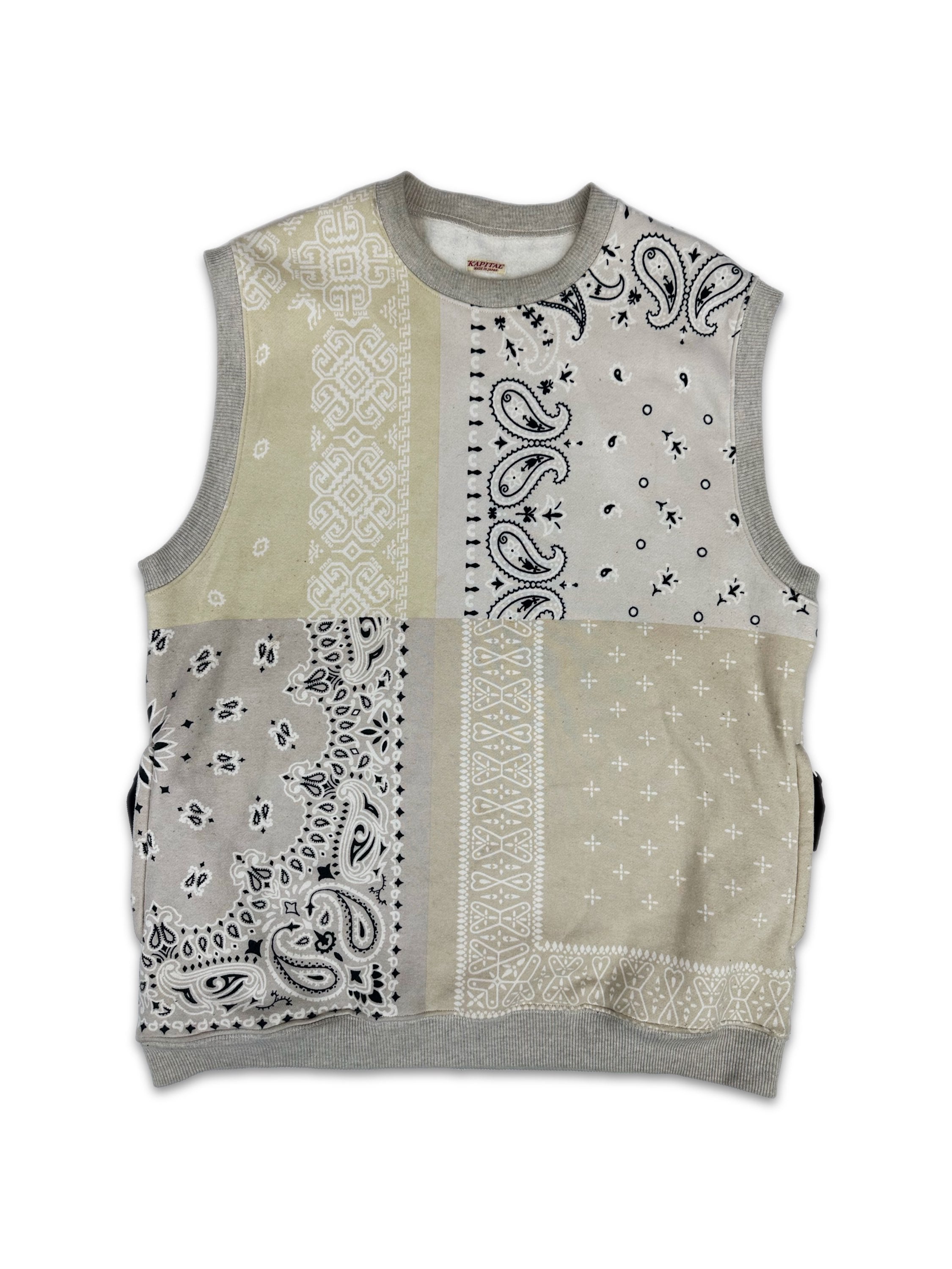 Kapital Beige Paisley Bandana Sleeveless Tank-top