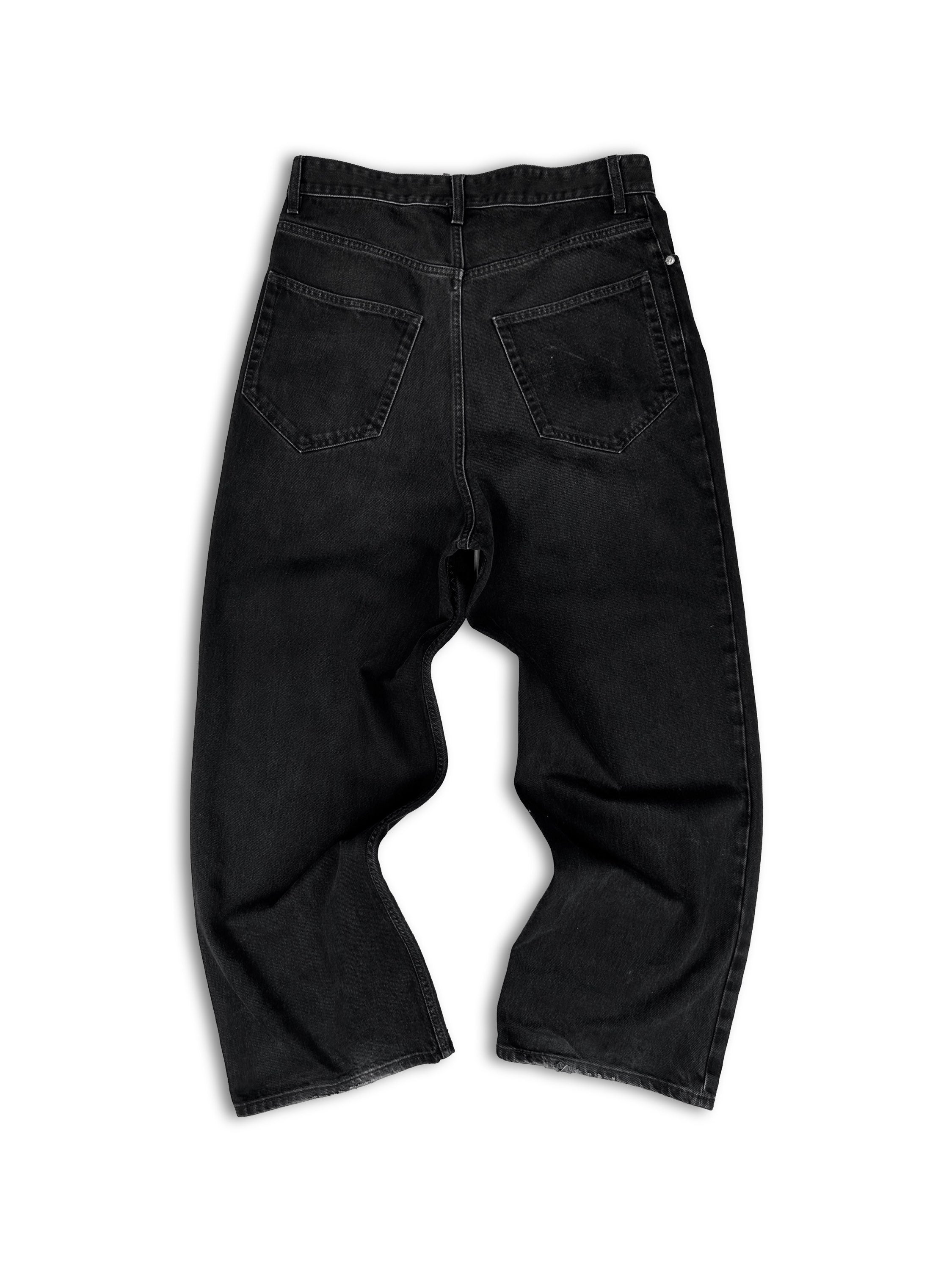 Vetements Black Baggy Wide Cut ‘5 Pocket’ Washed Denim