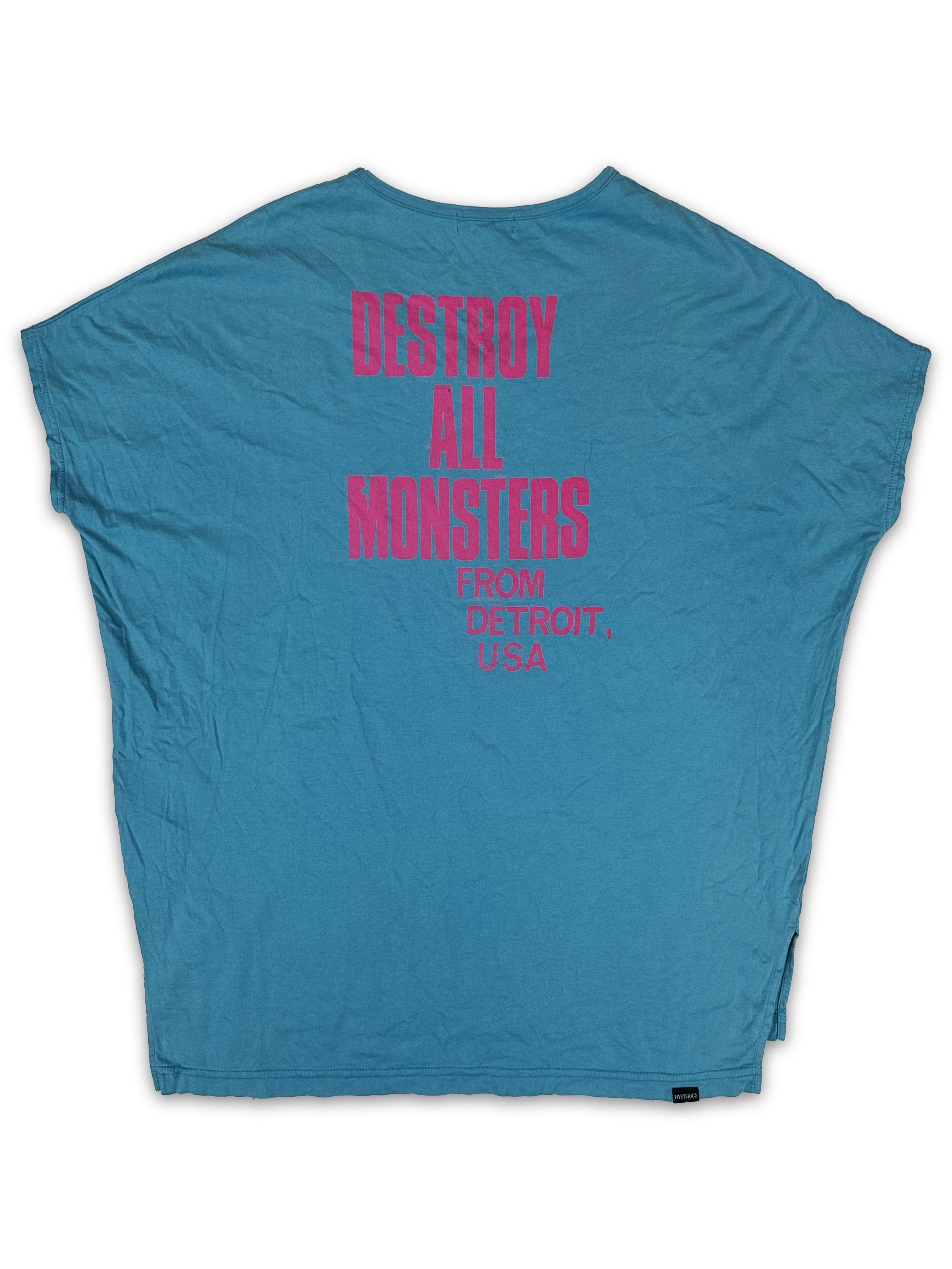00s Hysteric Glamour ‘Destroy Monsters’ Baby Blue T-Shirt