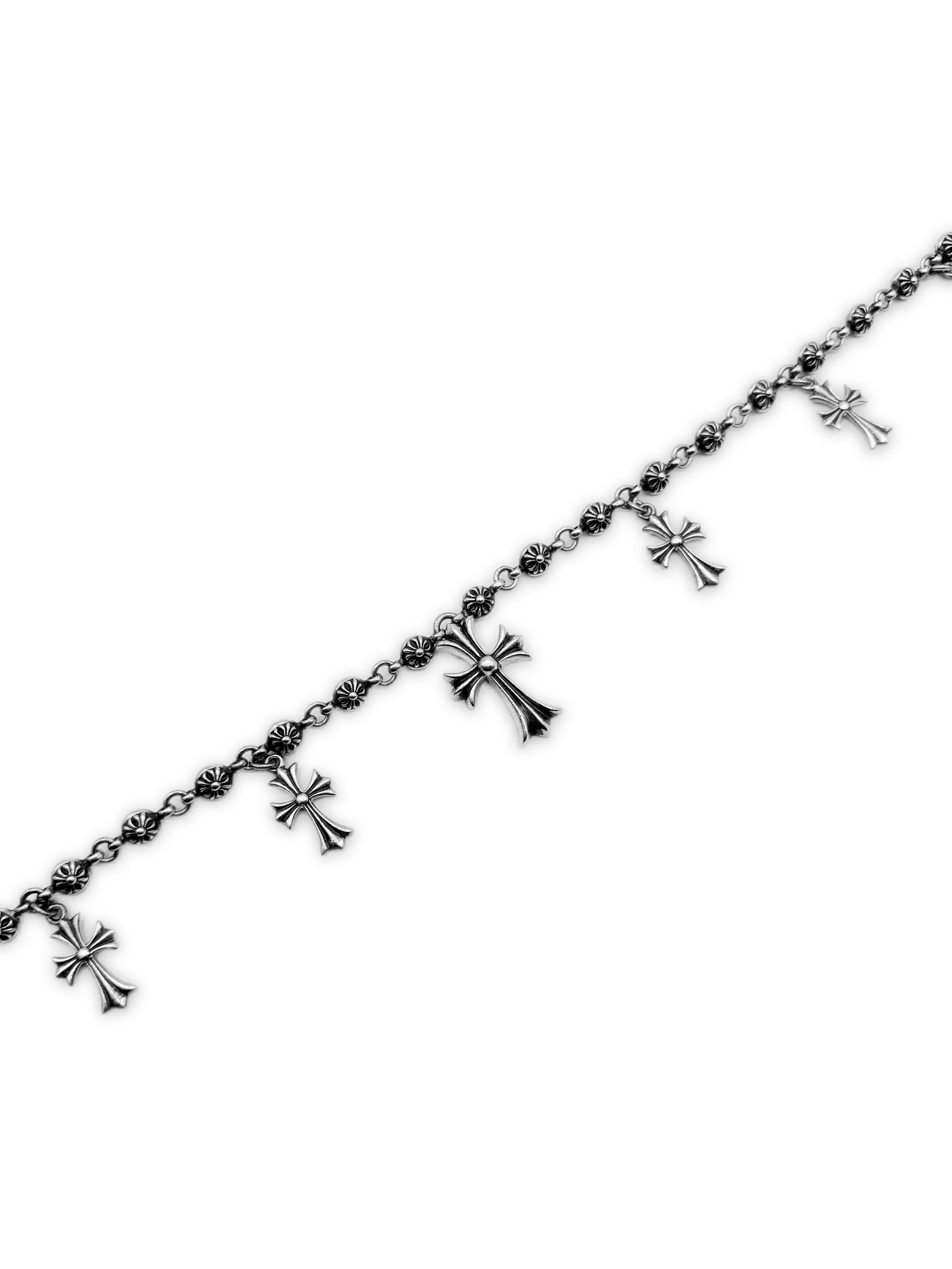 Chrome Hearts Cross Pendant 26 in Cross Ball . Double Lobster Wallet Chain