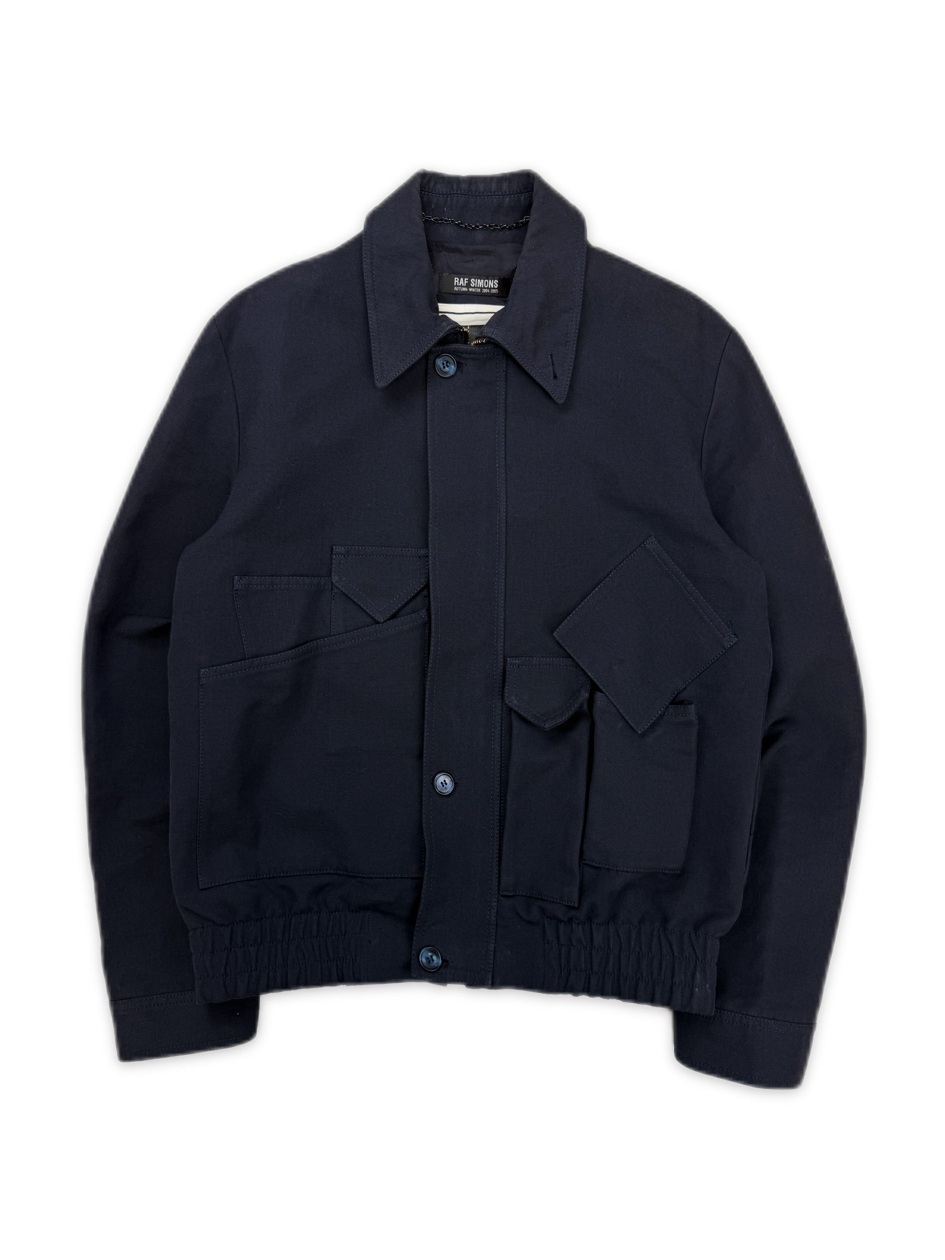 AW04 Raf Simons ‘Waves’ Sculptural Multi Pocket Work Jacket