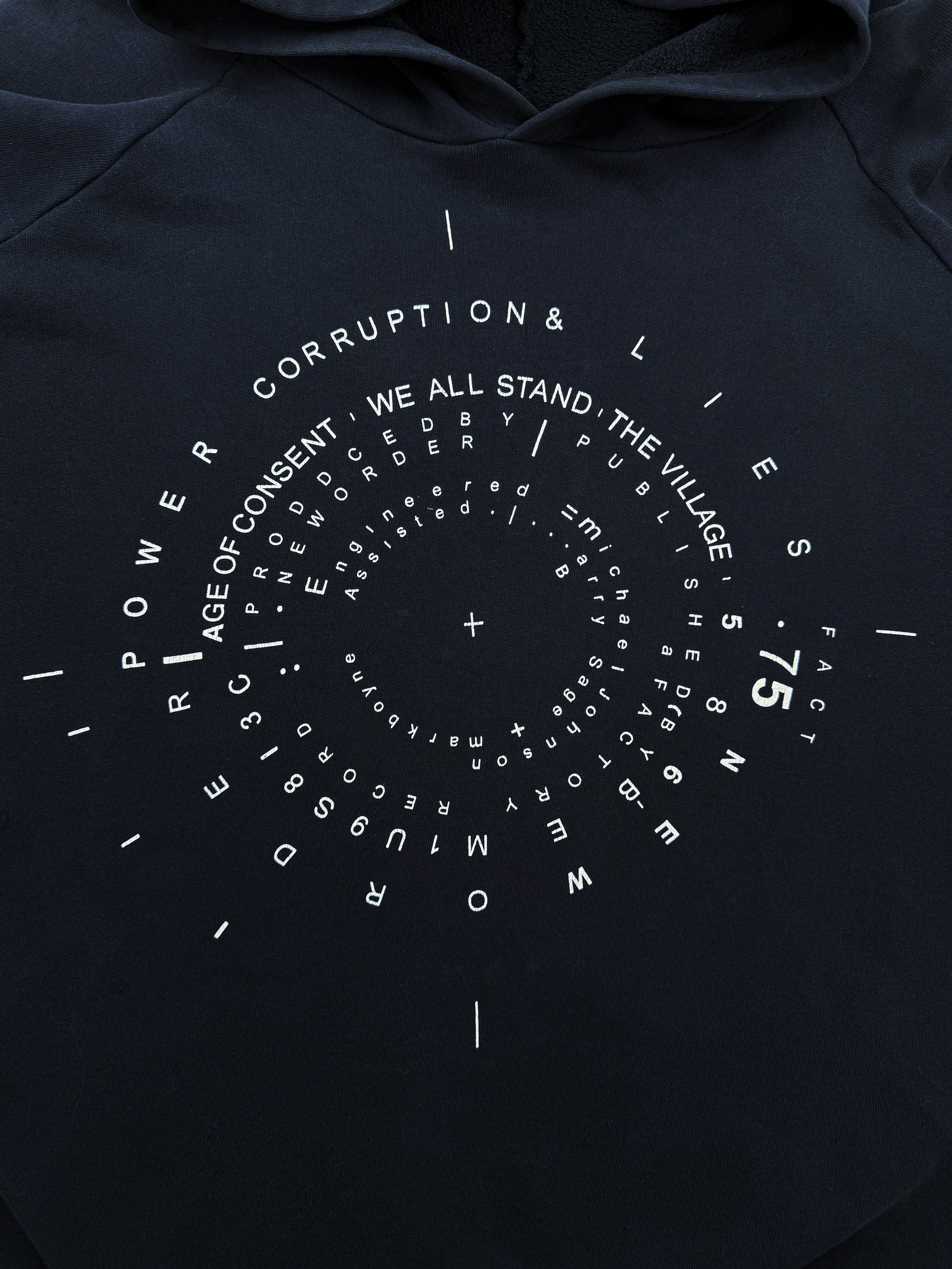 AW03 Raf Simons ‘PCL’ Closer Raglan Oversized Graphic Hoodie