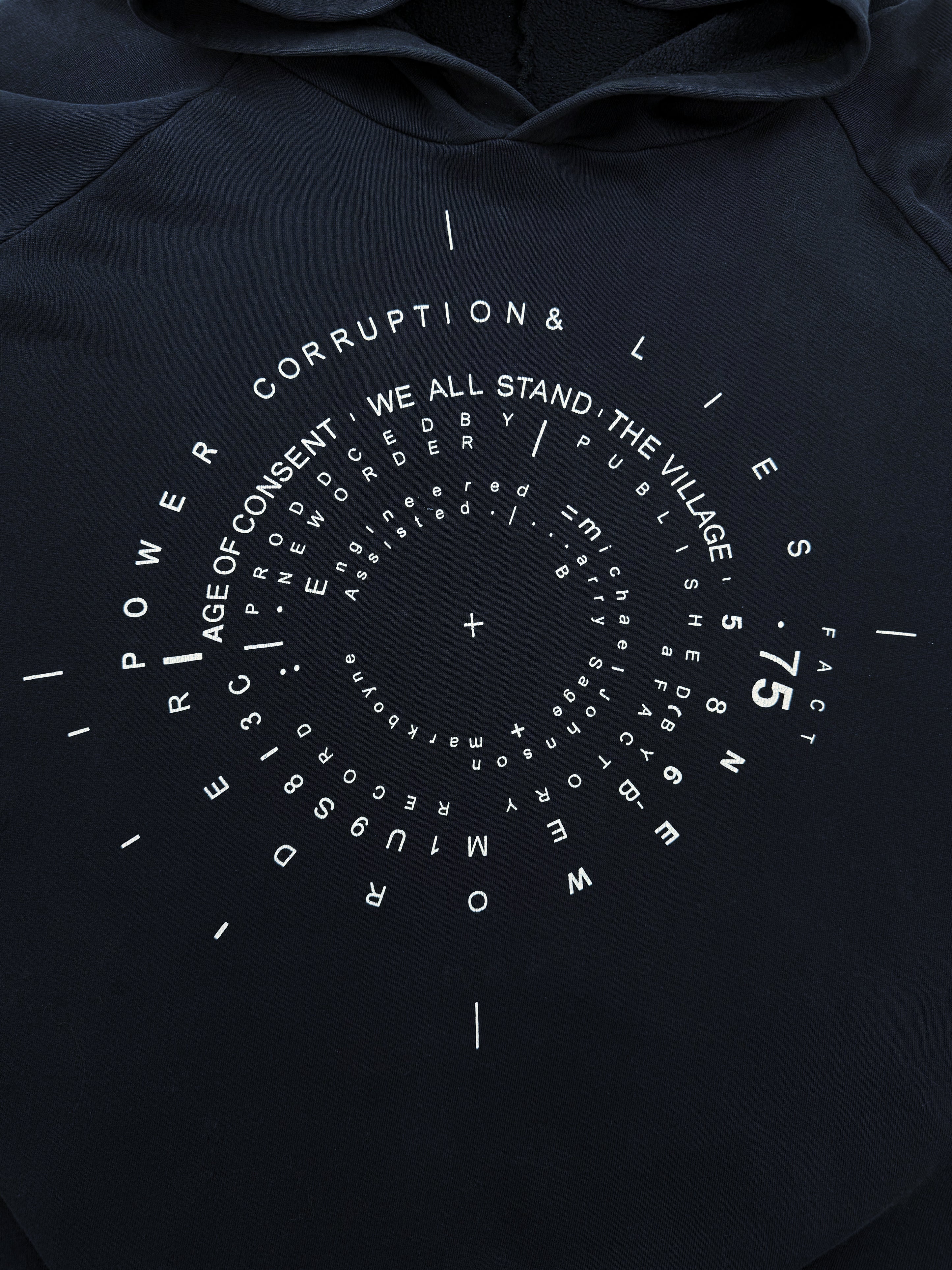 AW03 Raf Simons ‘PCL’ Closer Raglan Oversized Graphic Hoodie