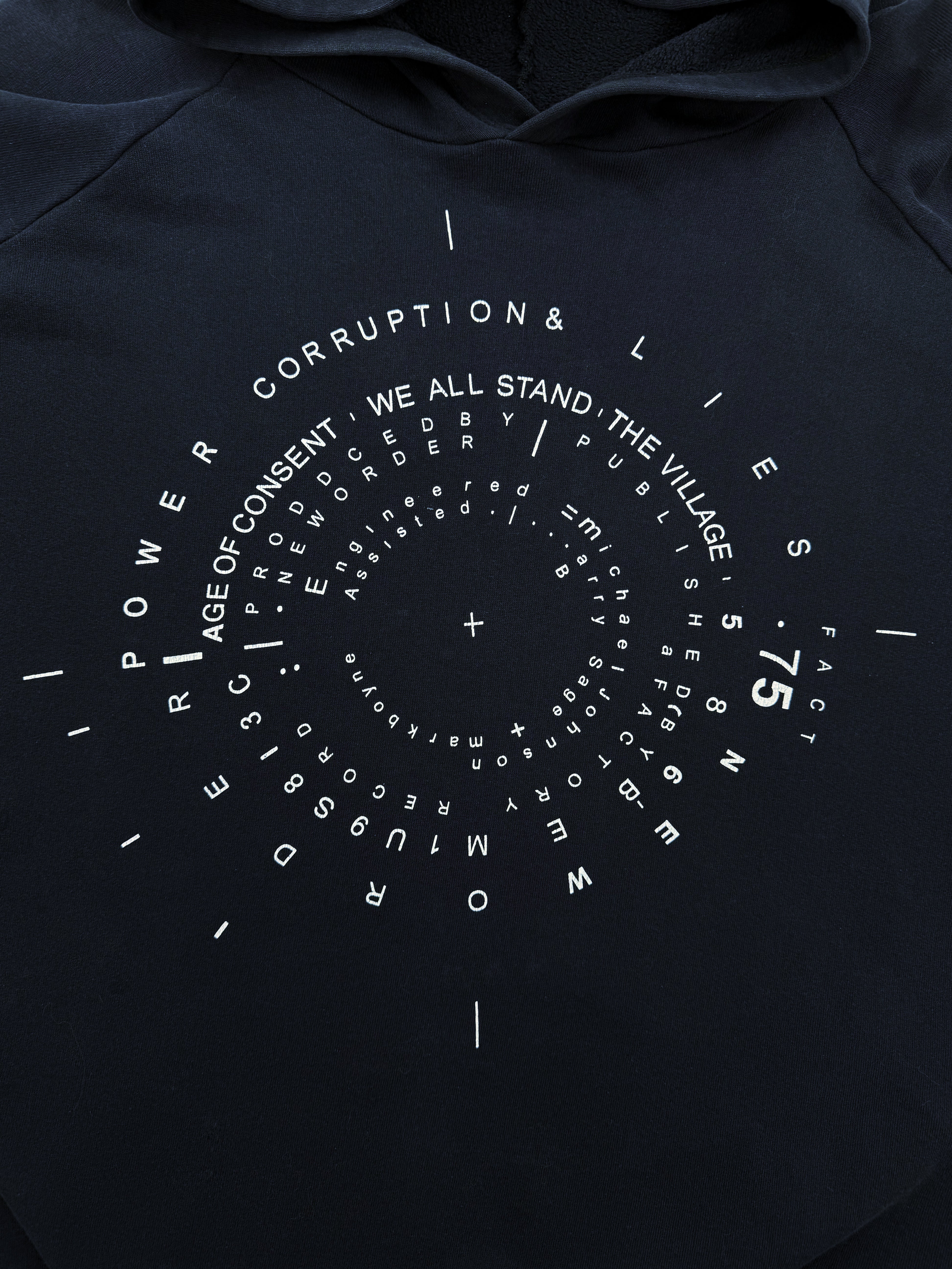 AW03 Raf Simons ‘PCL’ Closer Raglan Oversized Graphic Hoodie