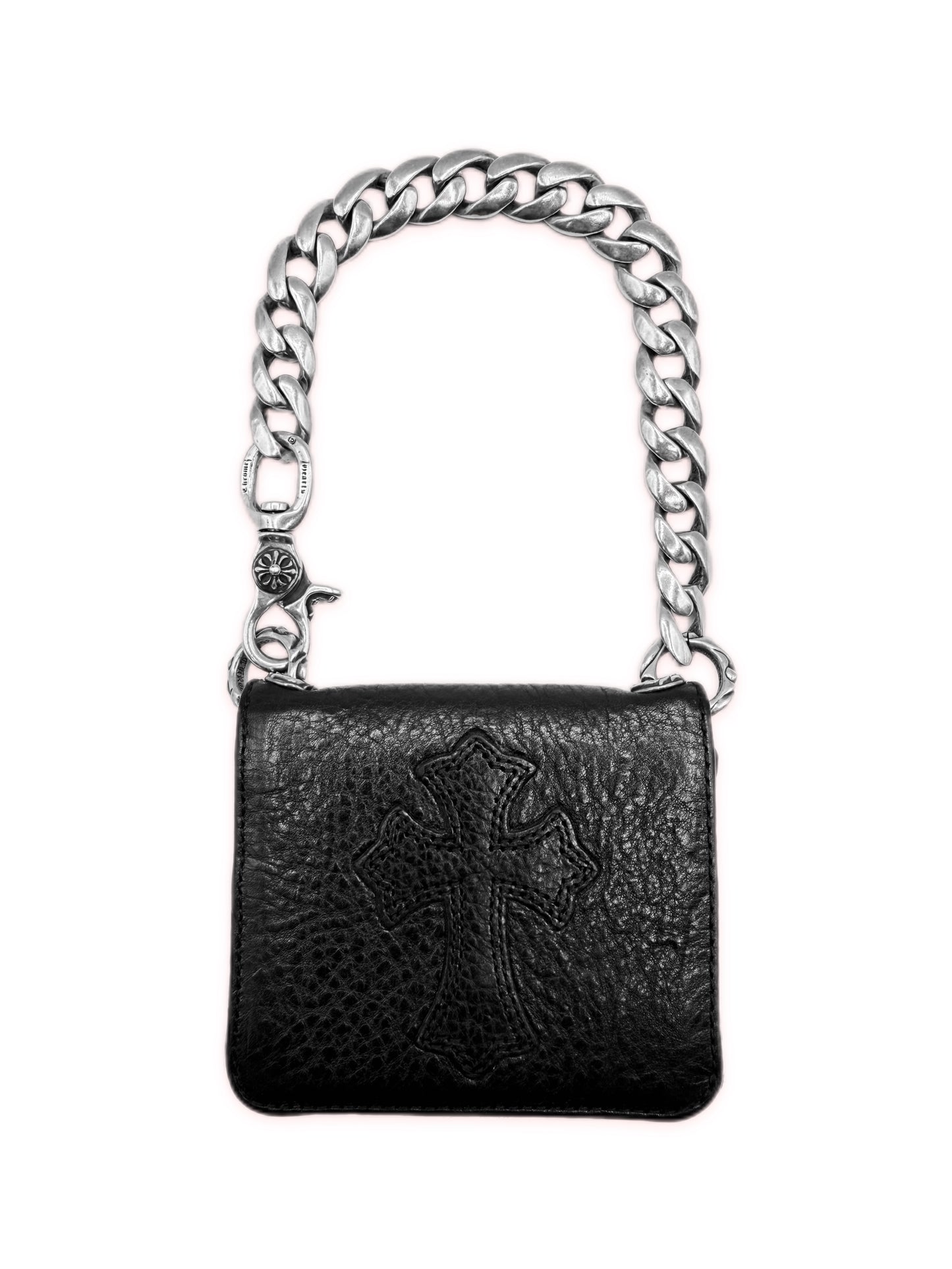 Chrome Hearts Cross Patch Lobster Clasp Cuban Link Wallet & Chain
