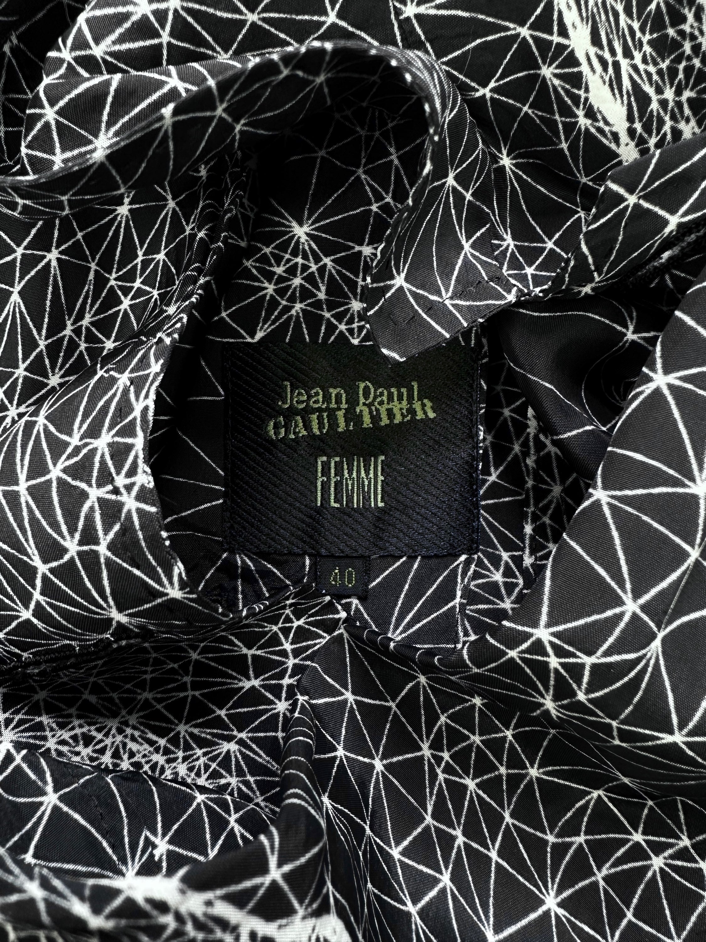 SS01 Jean Paul Gaultier Face ‘Constellation’ Navy Graphic Shirt