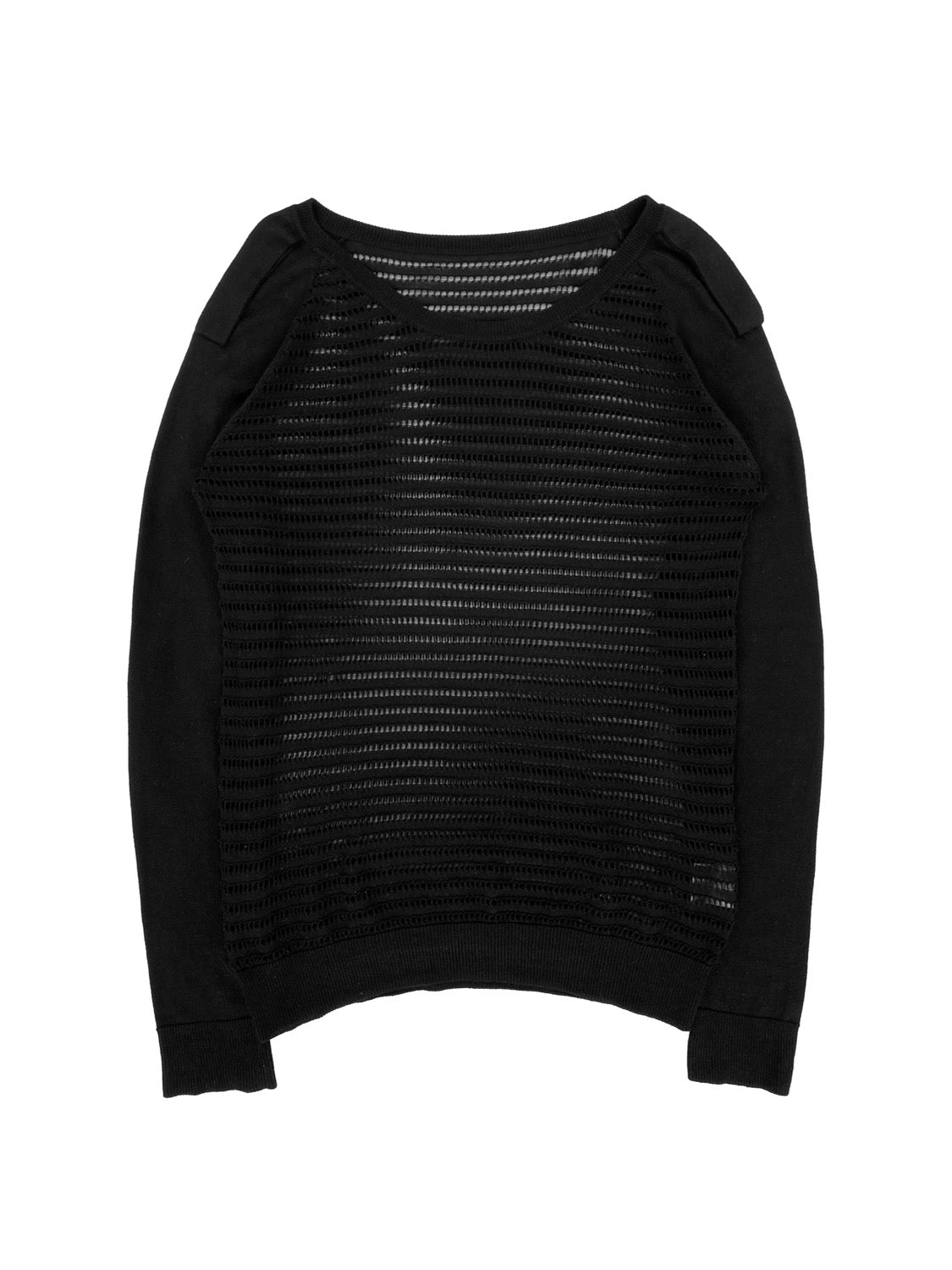 SS07 Dior Homme Grid Cut Knitted Raglan Longsleeve Shirt