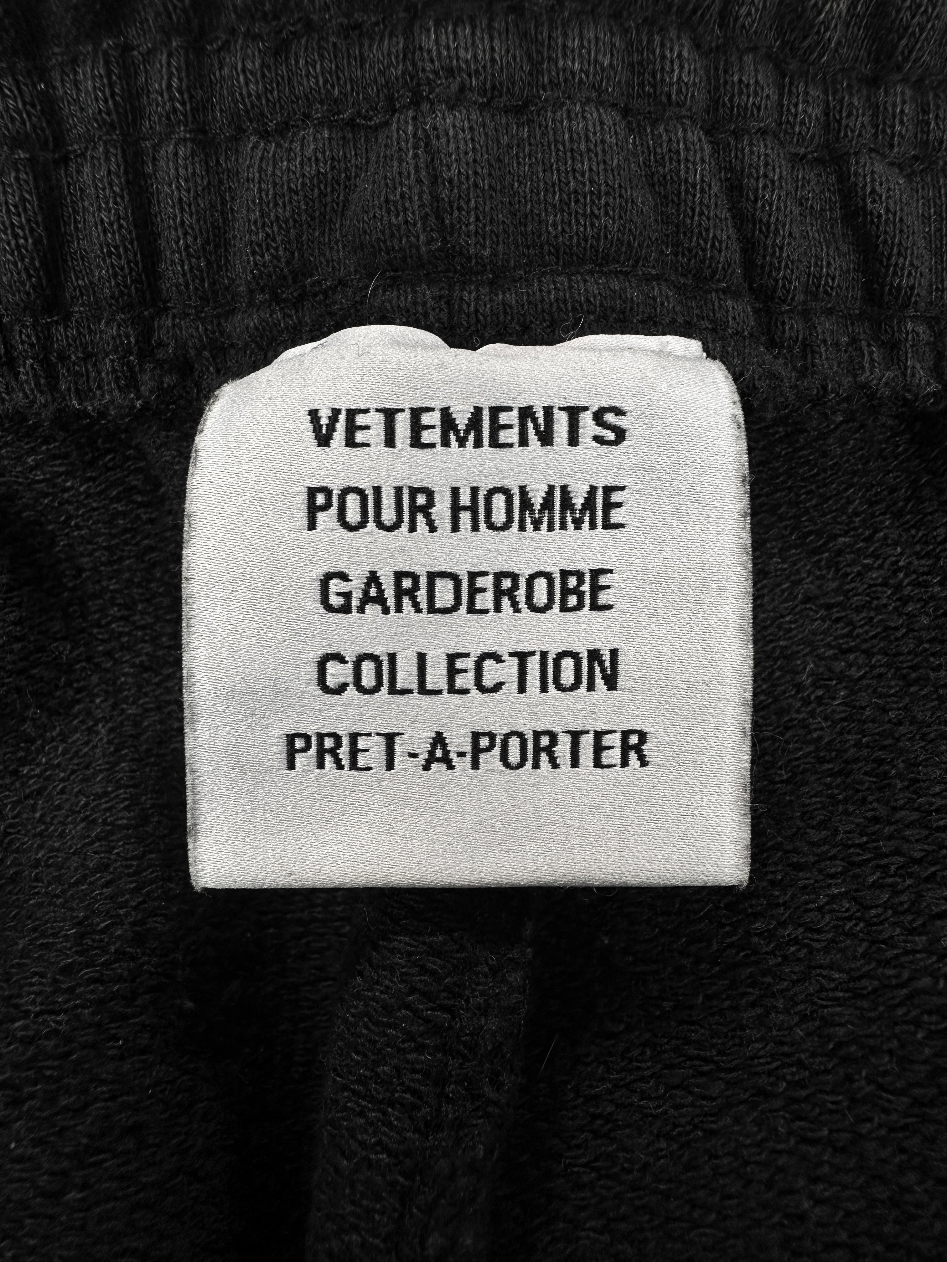 Vetements Homme Bleach Dip-Dye Wide Cut Baggy Sweat Pants