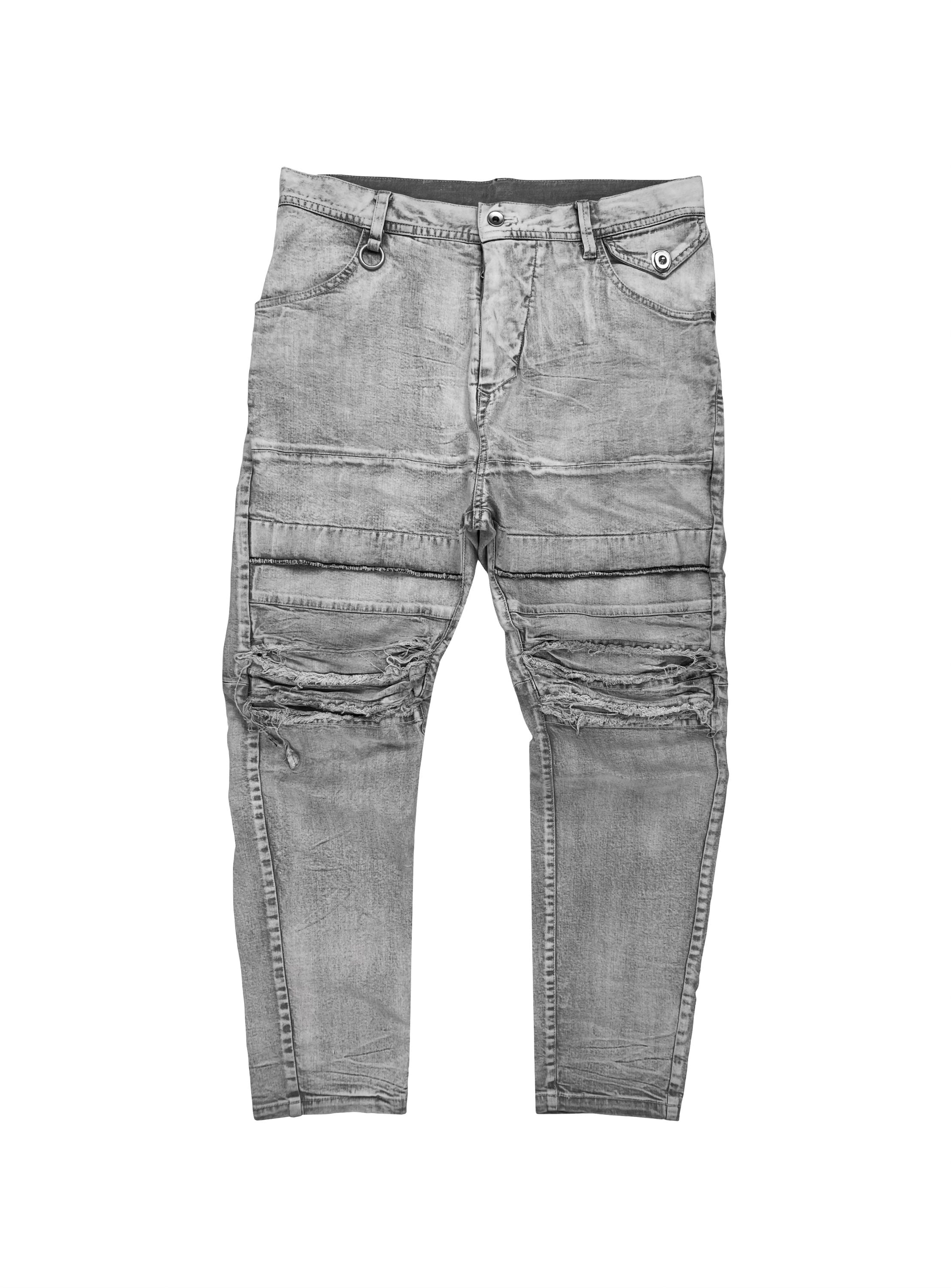 Sample Julius Distressed Stone Wash Reinforced Denim Jeans