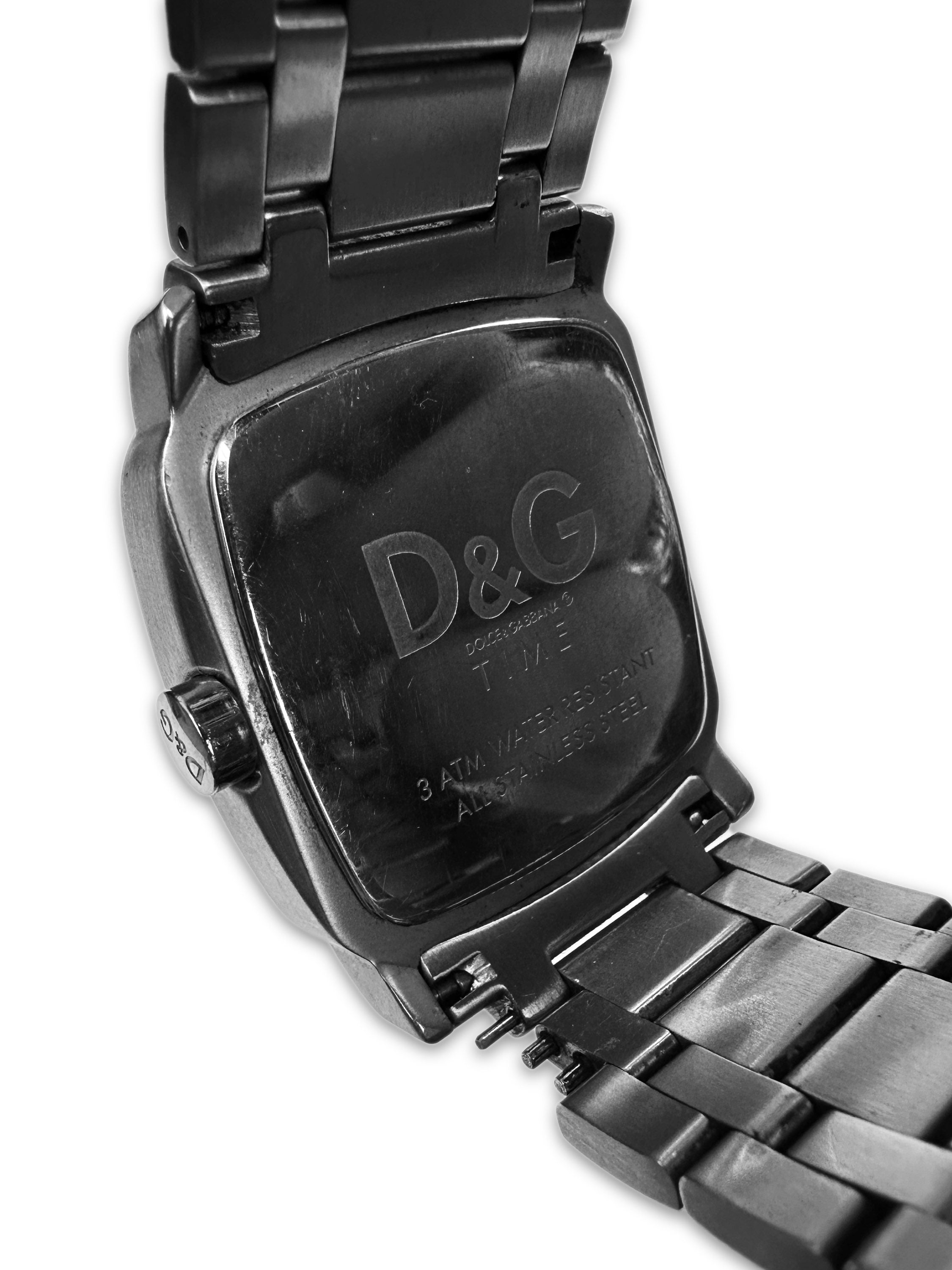 00s Dolce & Gabbana ‘Enjoying’ Silver Chronograph Wrist Watch