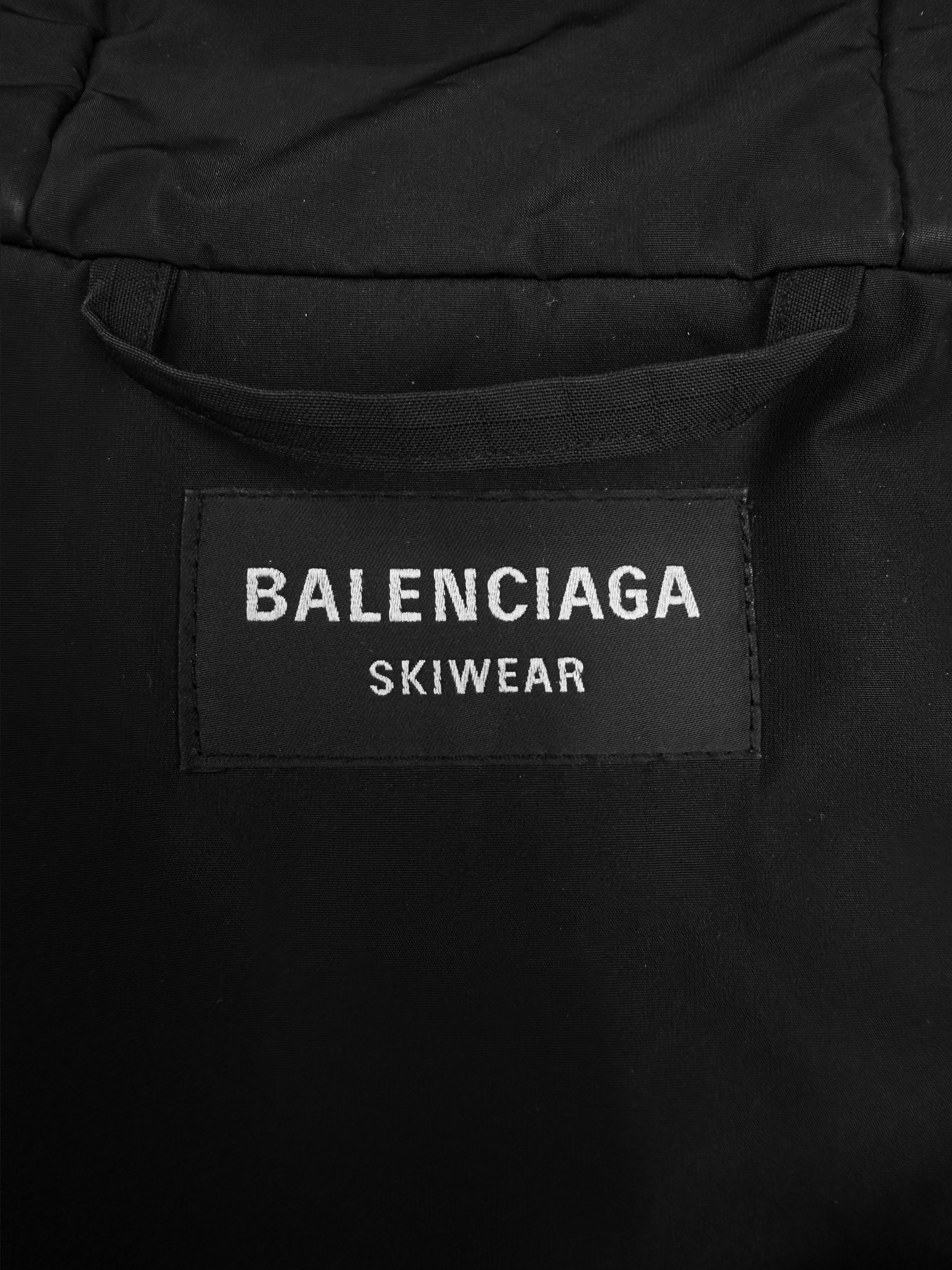 Balenciaga ‘Skiwear’ Sporty B Logo Ripstop Black Jacket