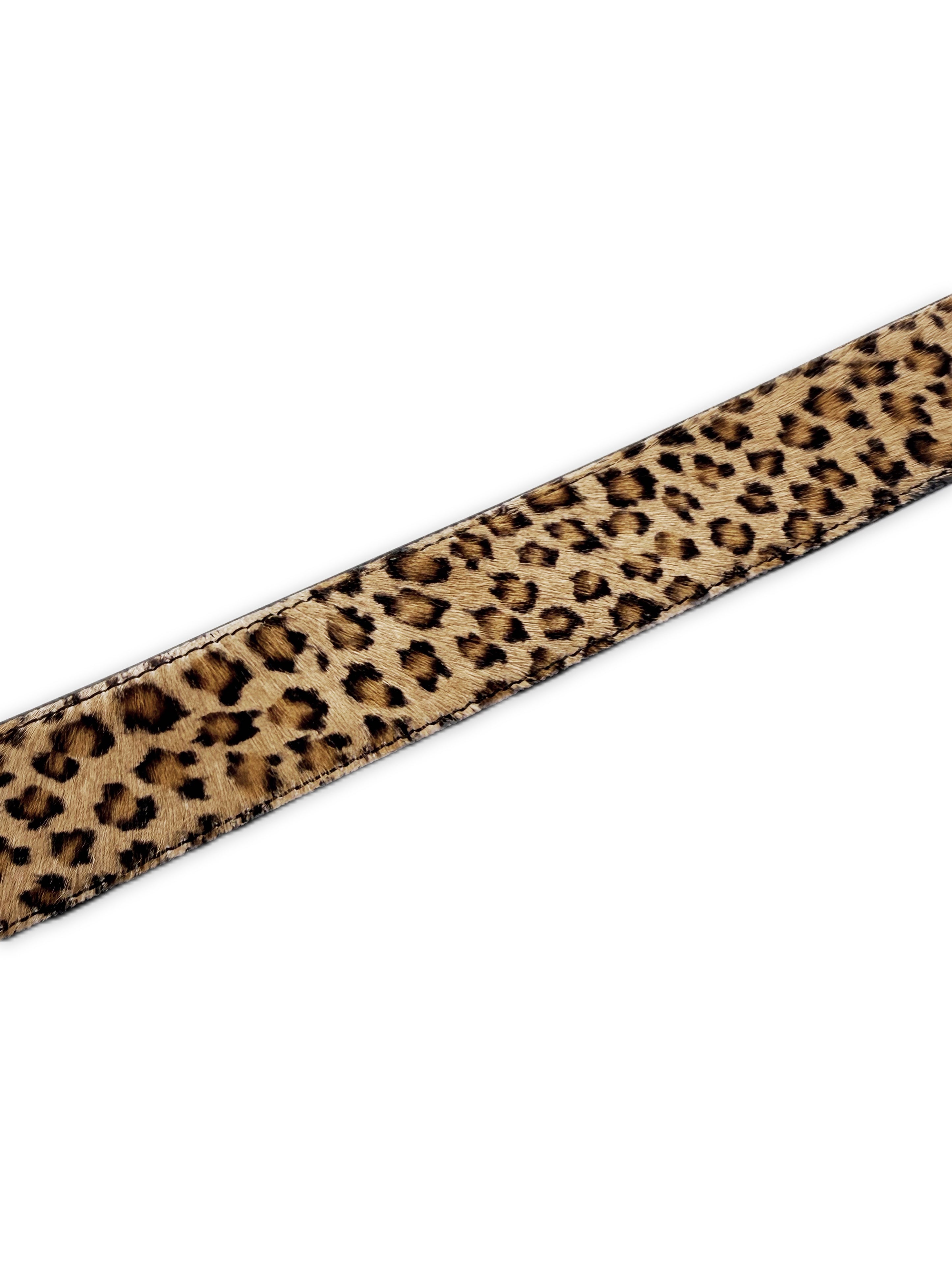 Chrome Hearts Cheetah Pony Hair Leather .925 Silver Belt Strap