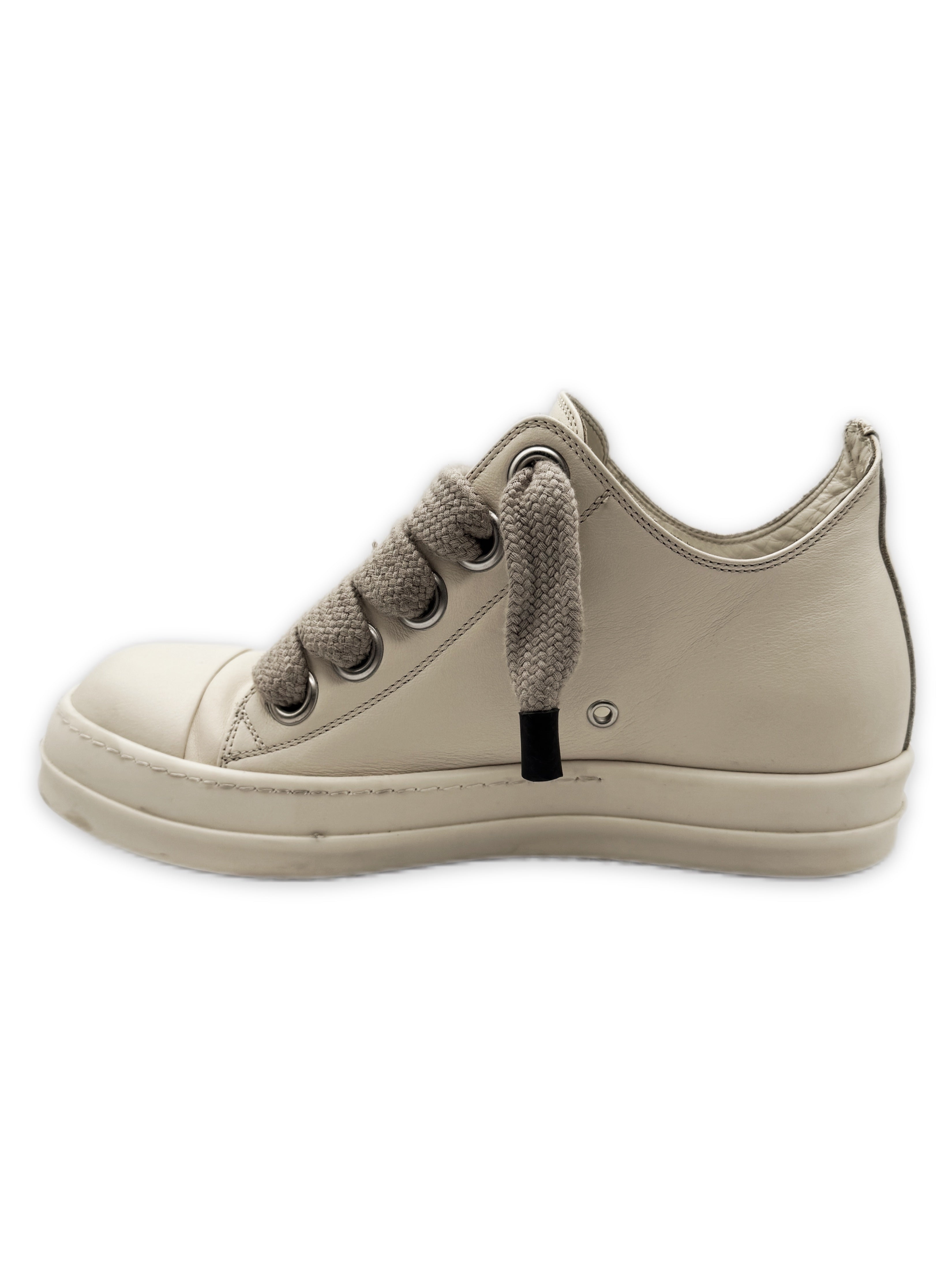 Rick Owens Jumbo Lace Low-top Leather Ramone Sneakers