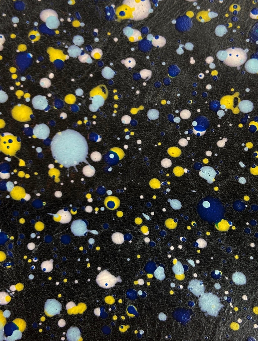 Margiela 11 Leather Paint Splatter Black Bifold Wallet