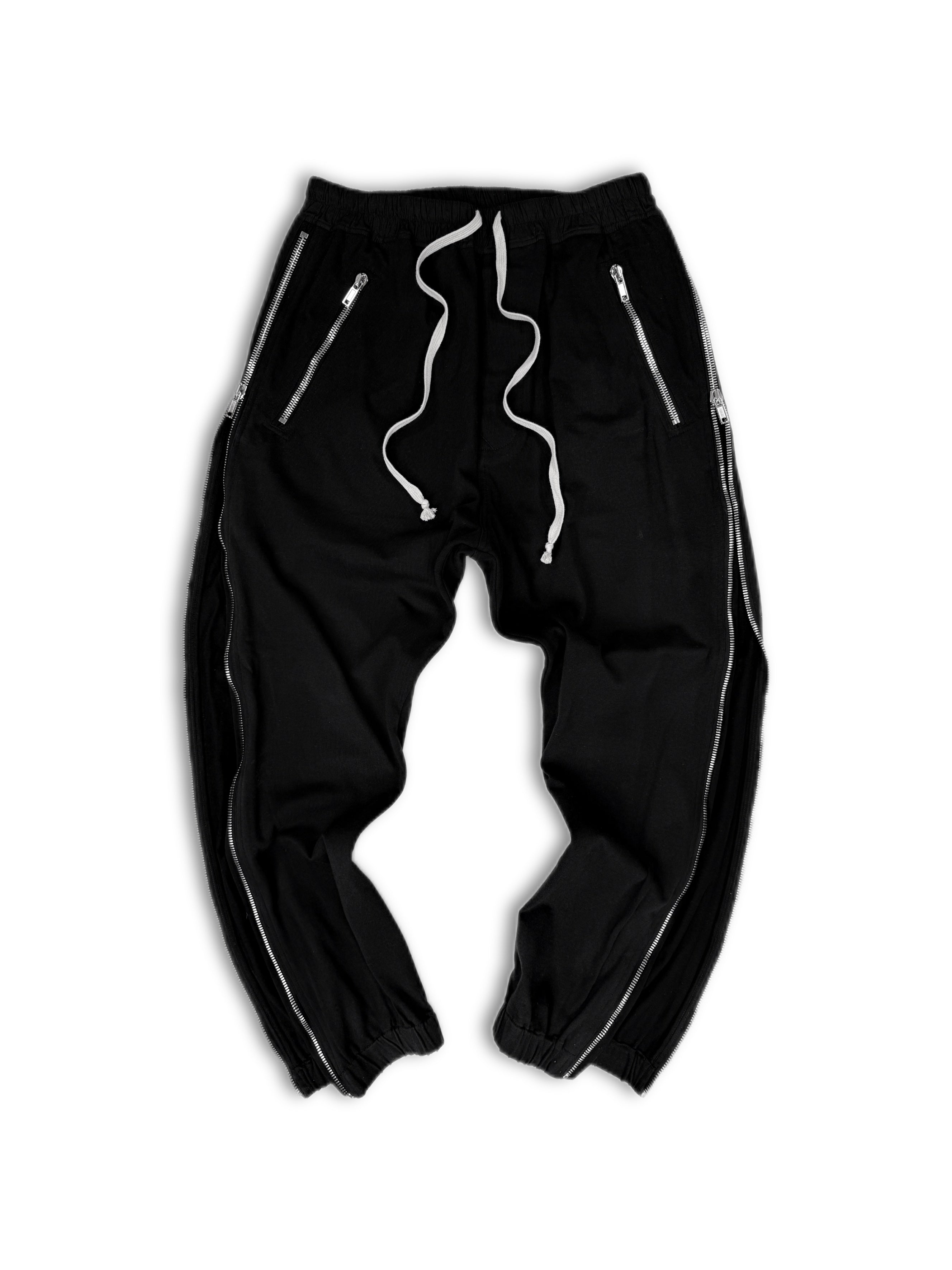 SS20 Rick Owens ‘Tecuatl’ Black Side-zip Flared Black Pants