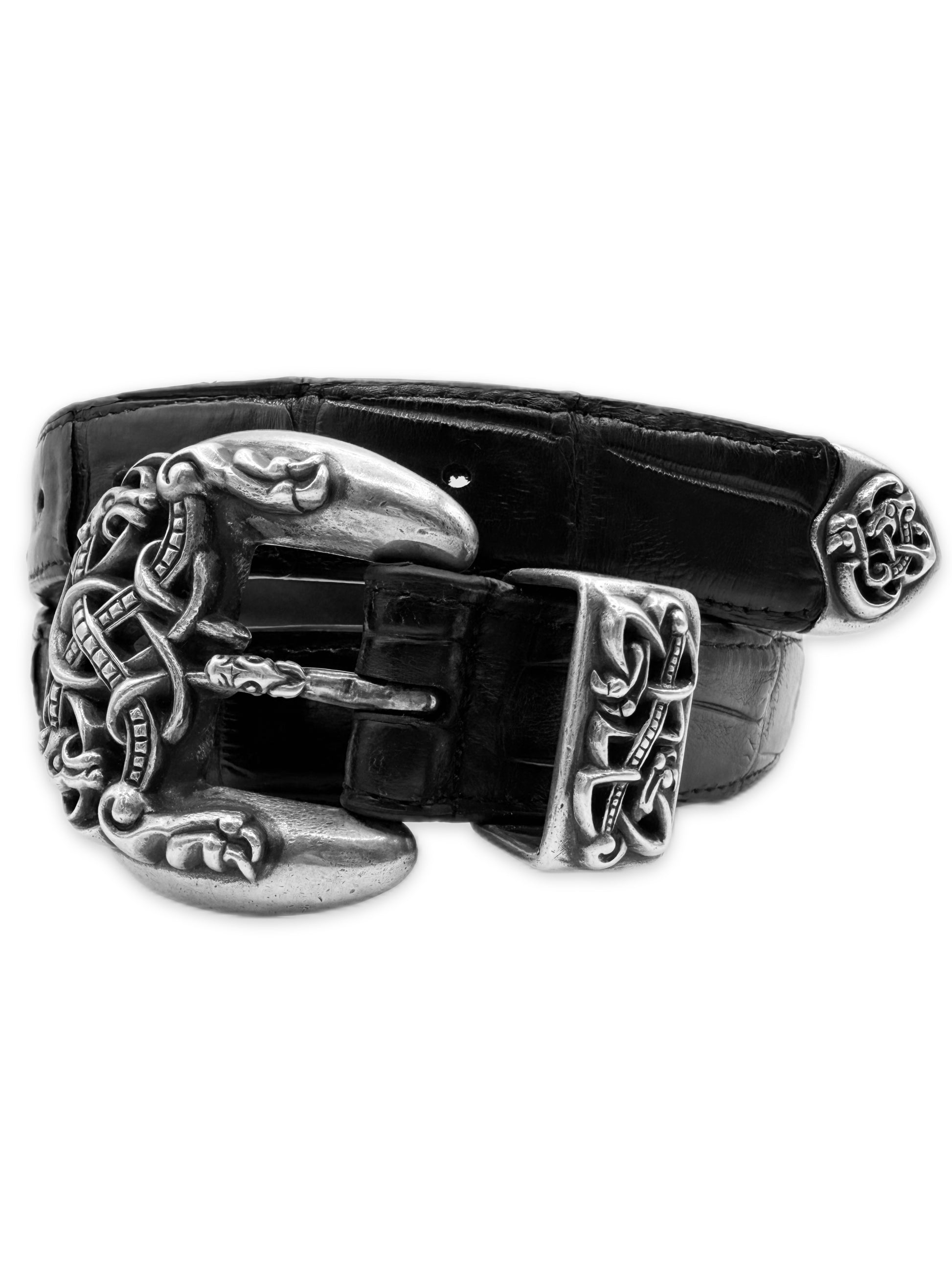 Chrome Hearts Alligator Leather 3 Piece Celtic 1 in Belt