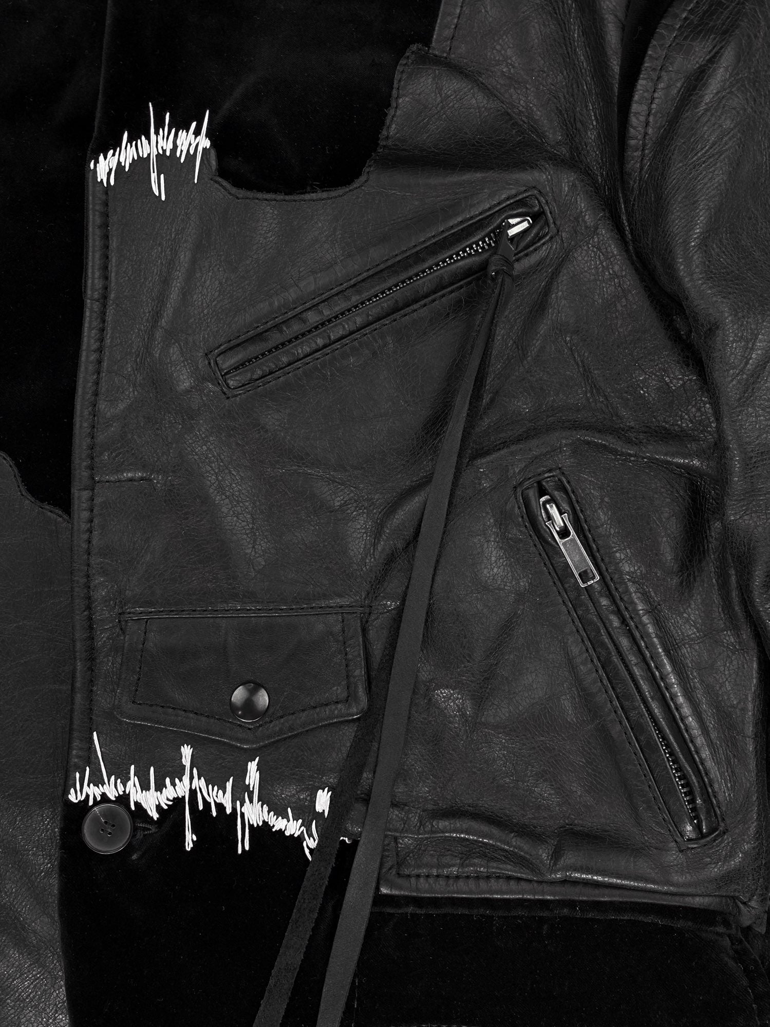 FW17 Haider Ackermann “Transgressive” Hybrid Leather Blazer