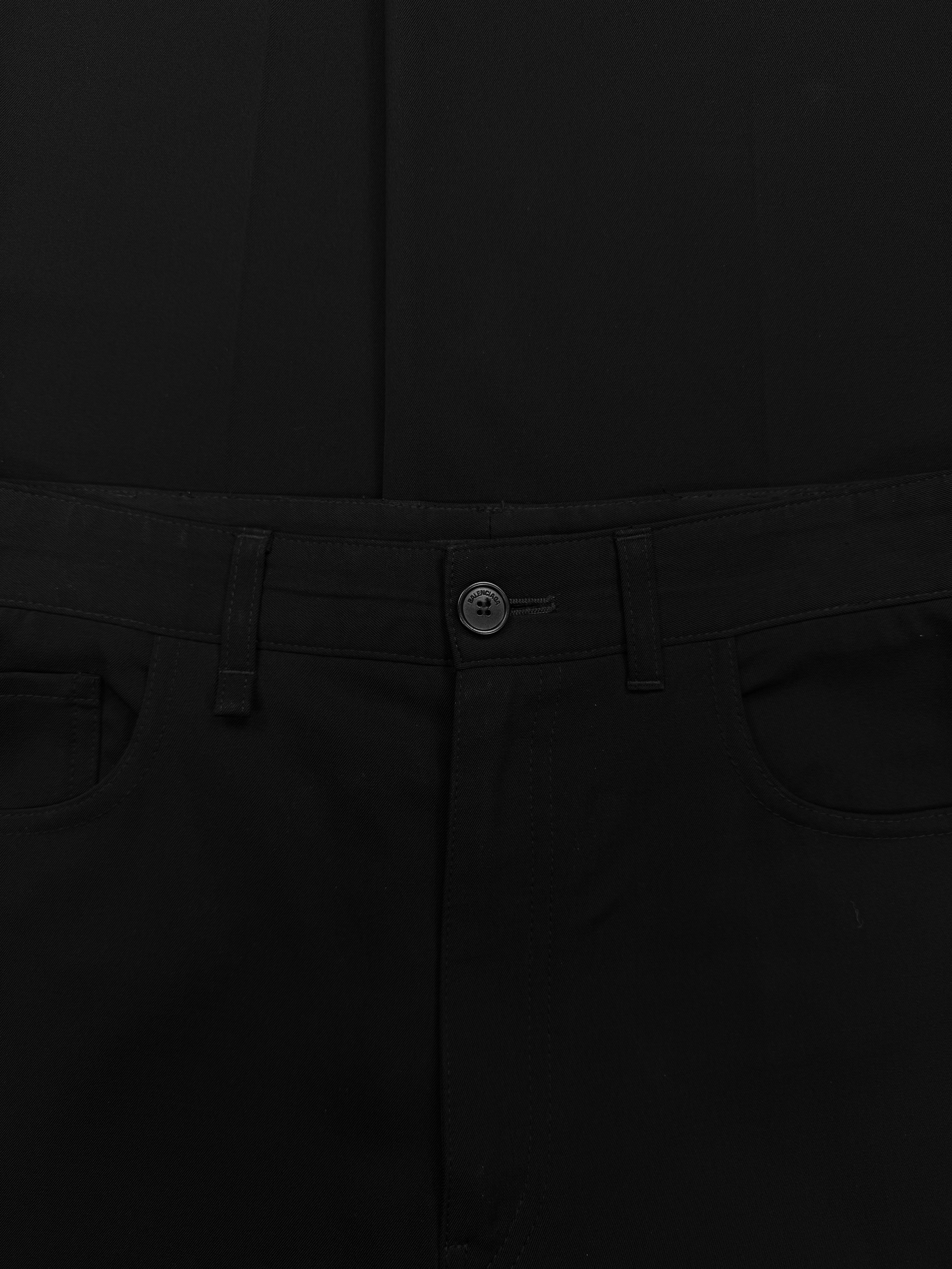 AW21 Balenciaga Wide Boot Cut Black Dress Pants