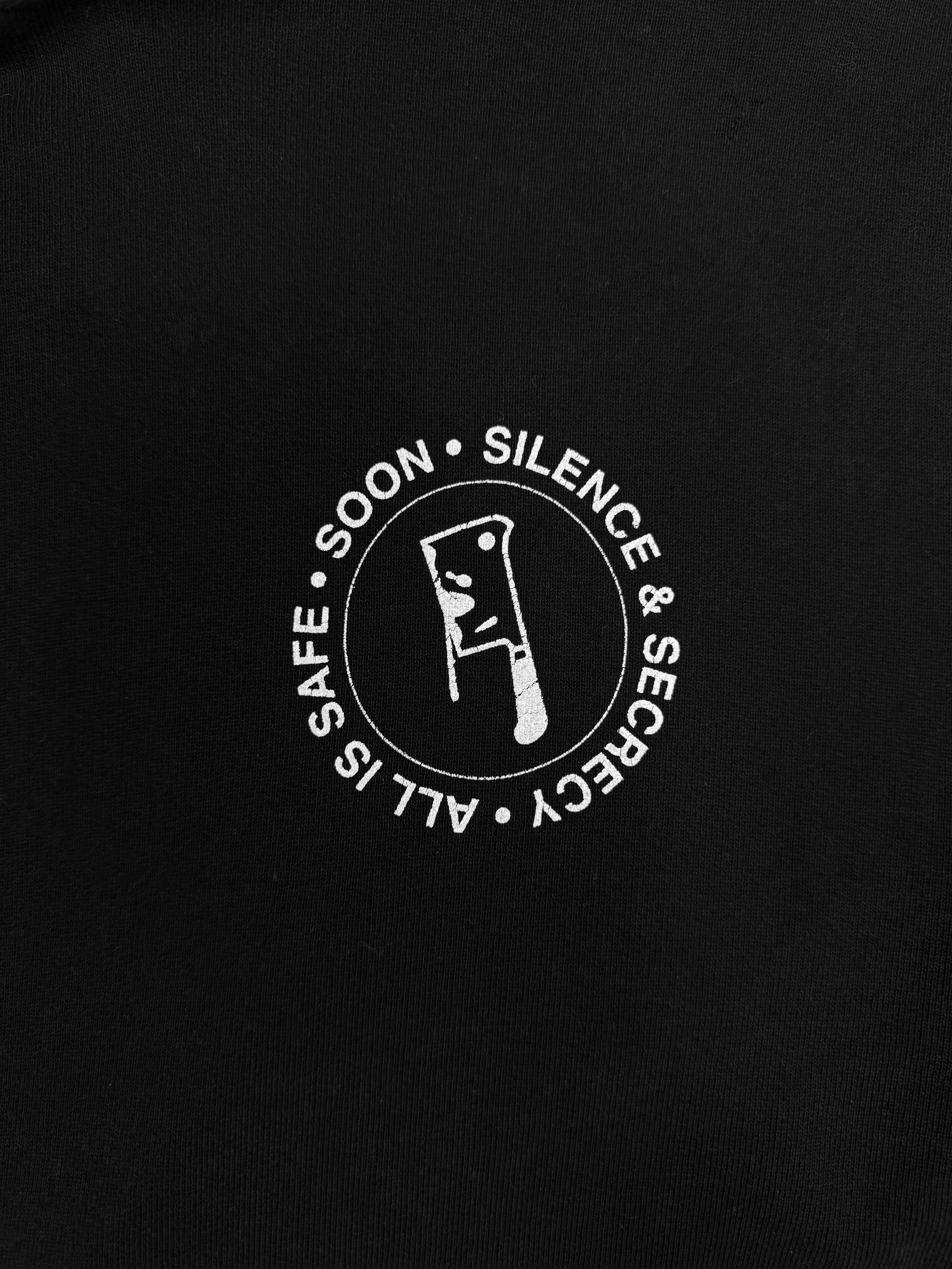SS02 Raf Simons ‘Kollaps’ Black Silence &amp; Secrecy Hoodie