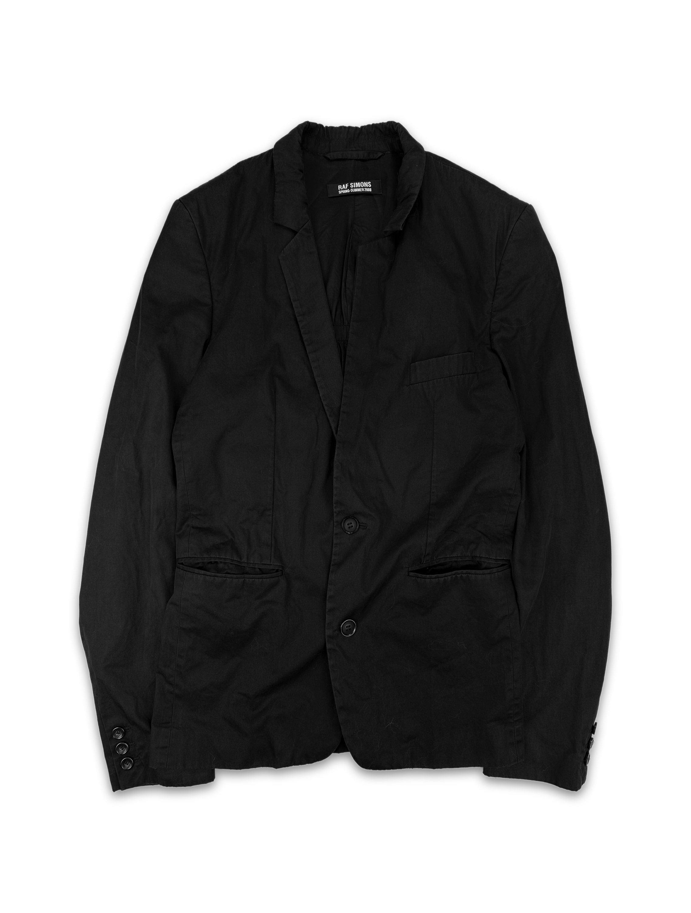 SS08 Raf Simons ‘Bungee Cord’ Black Blazer Jacket