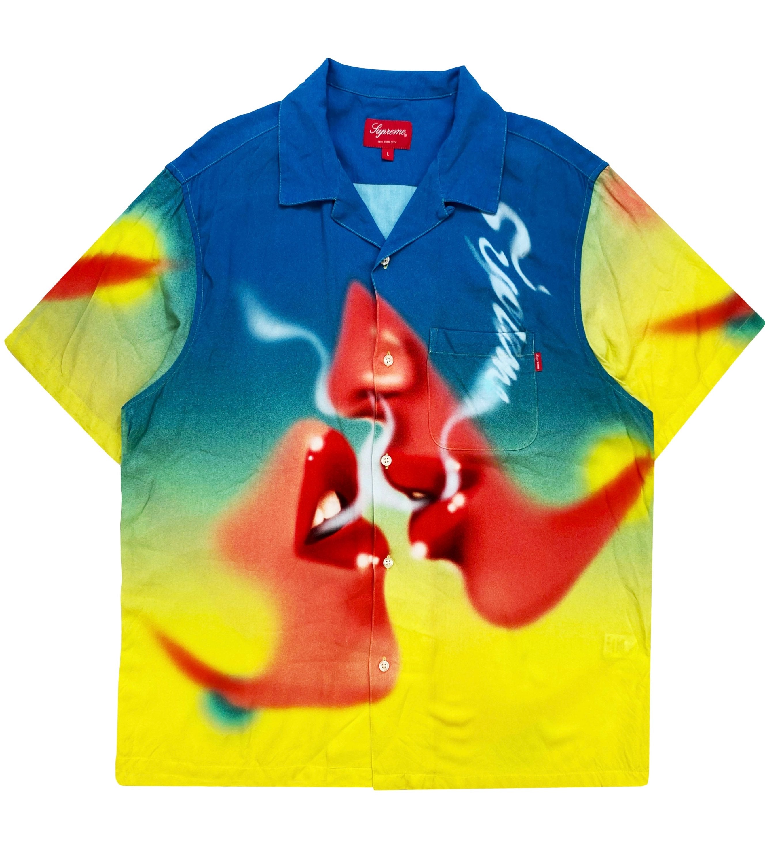 AW20 Supreme ‘Kiss’ Blow Back Rayon Camp Collar Shirt
