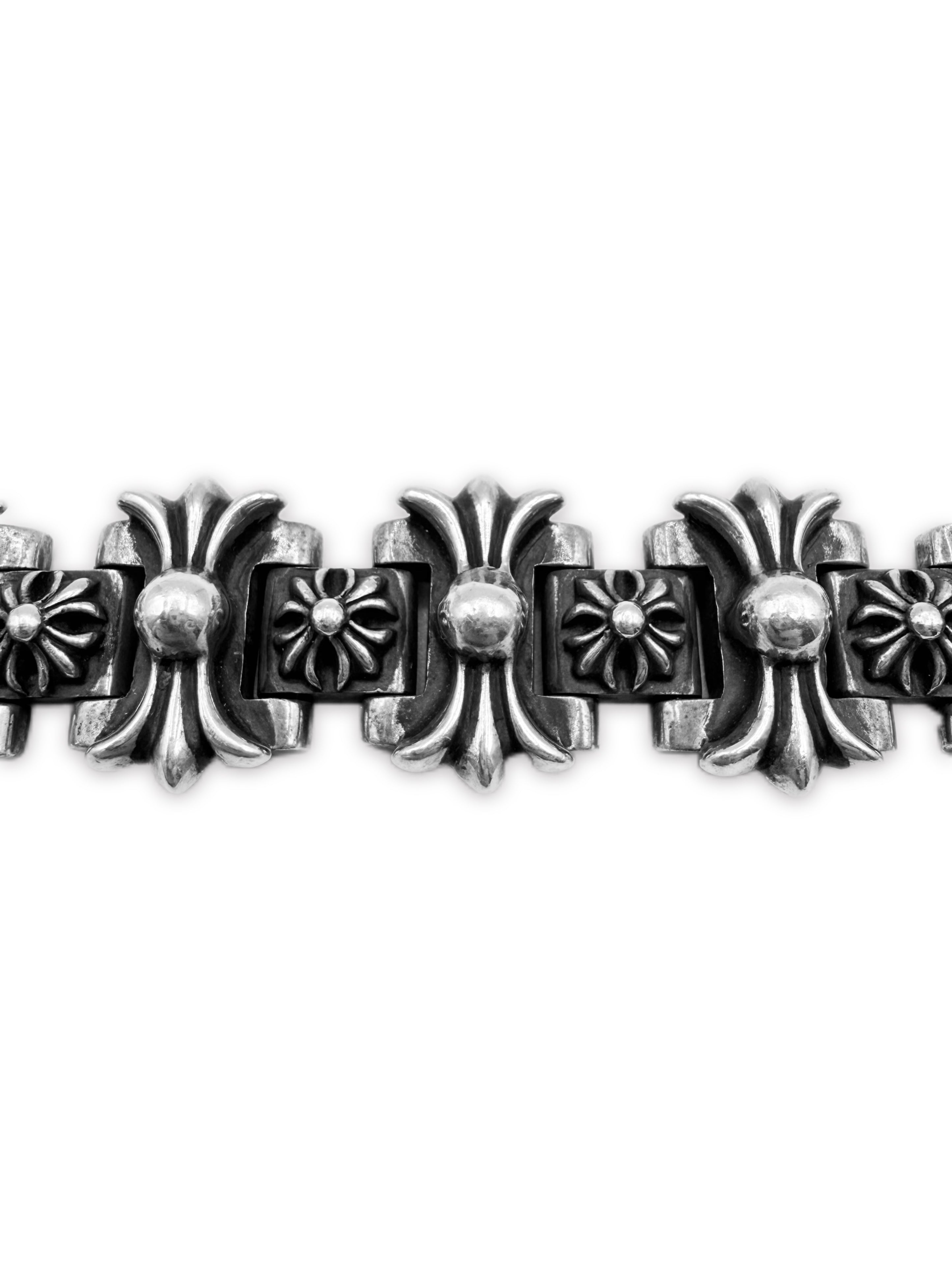 Chrome Hearts ‘H Link’ .925 Silver Fleur Plus Bracelet