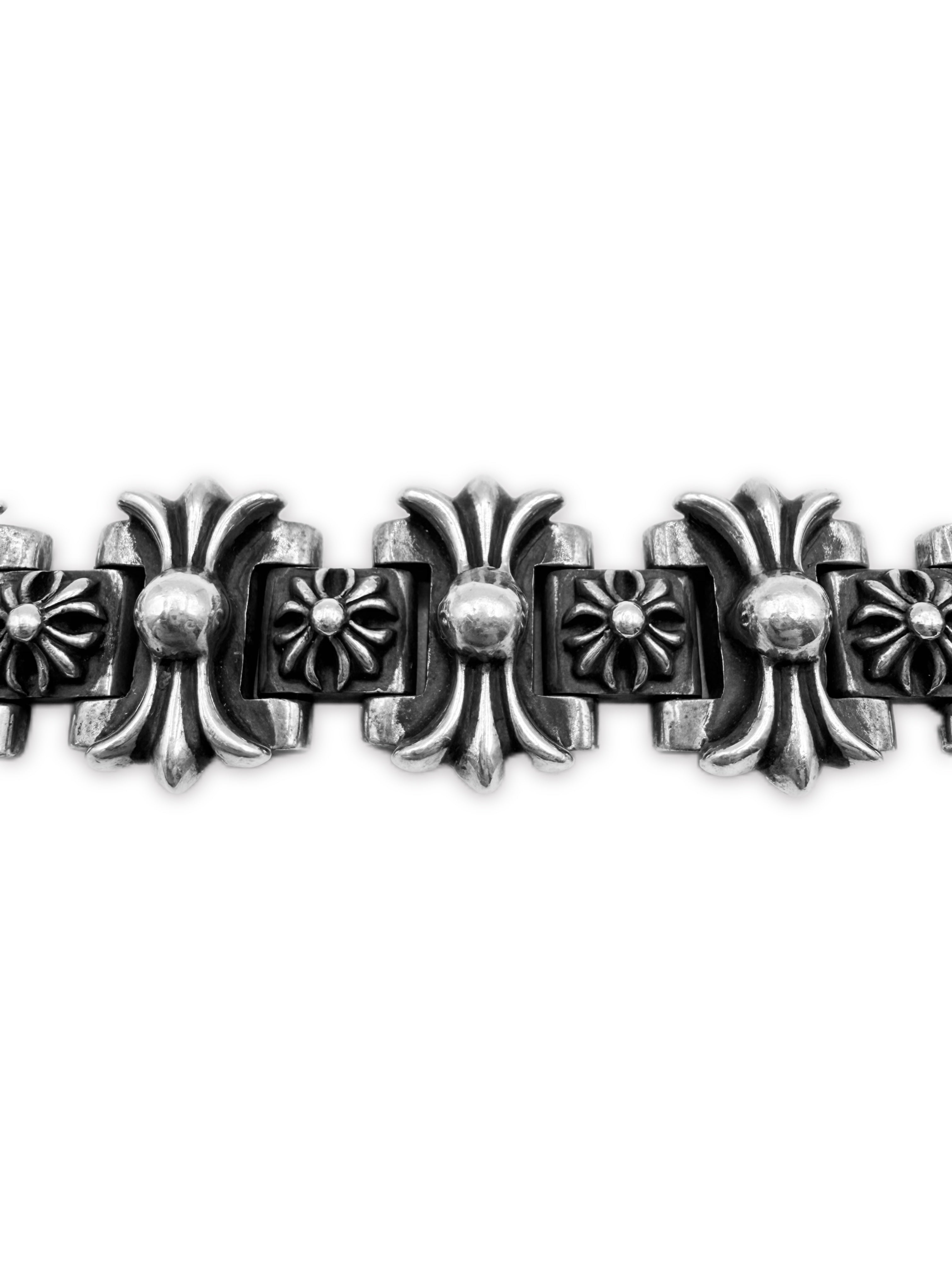 Chrome Hearts ‘H Link’ .925 Silver Fleur Plus Bracelet