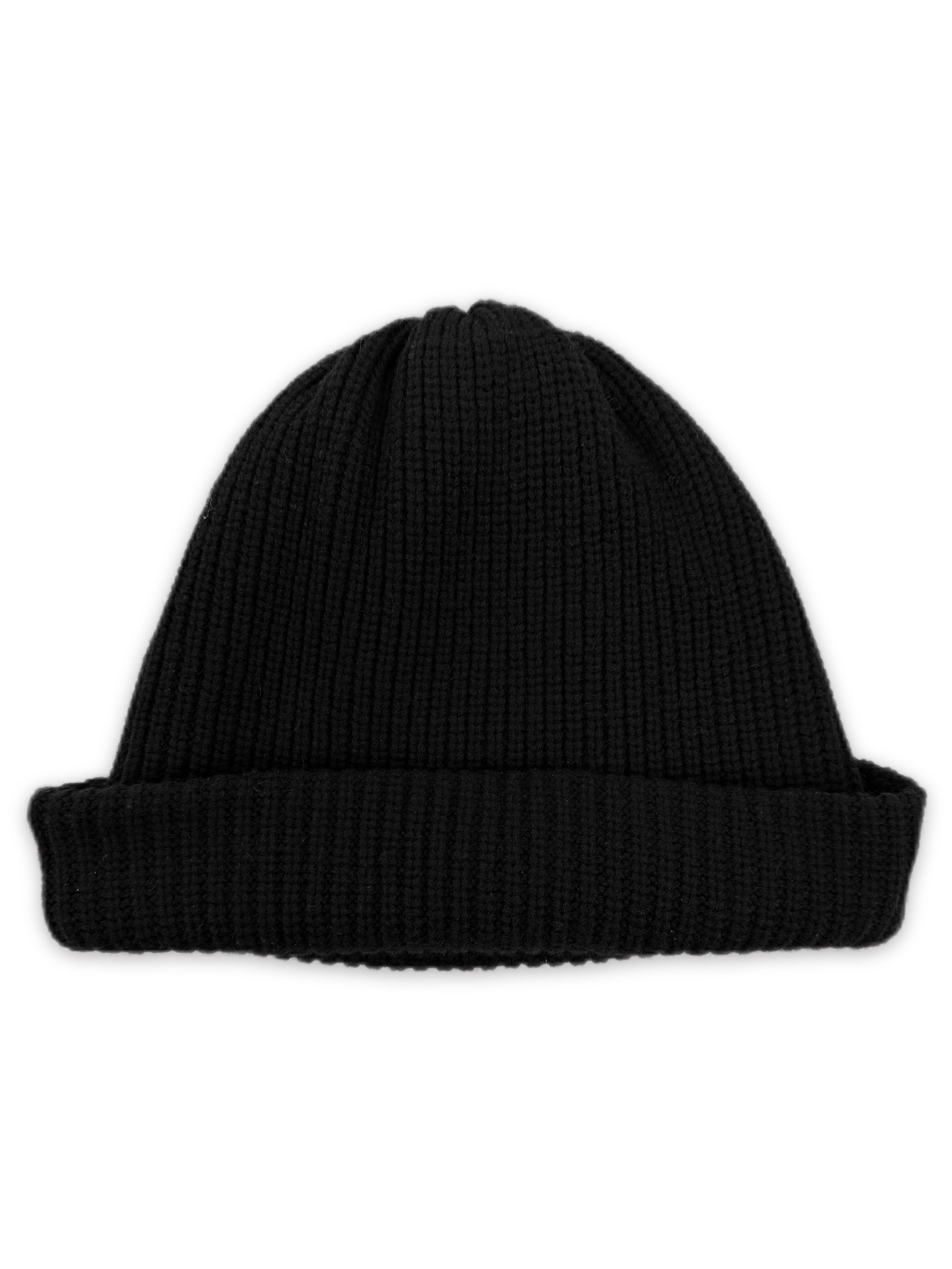 Chrome Hearts Triple Star Patch Black Ribbed .925 Silver Beanie