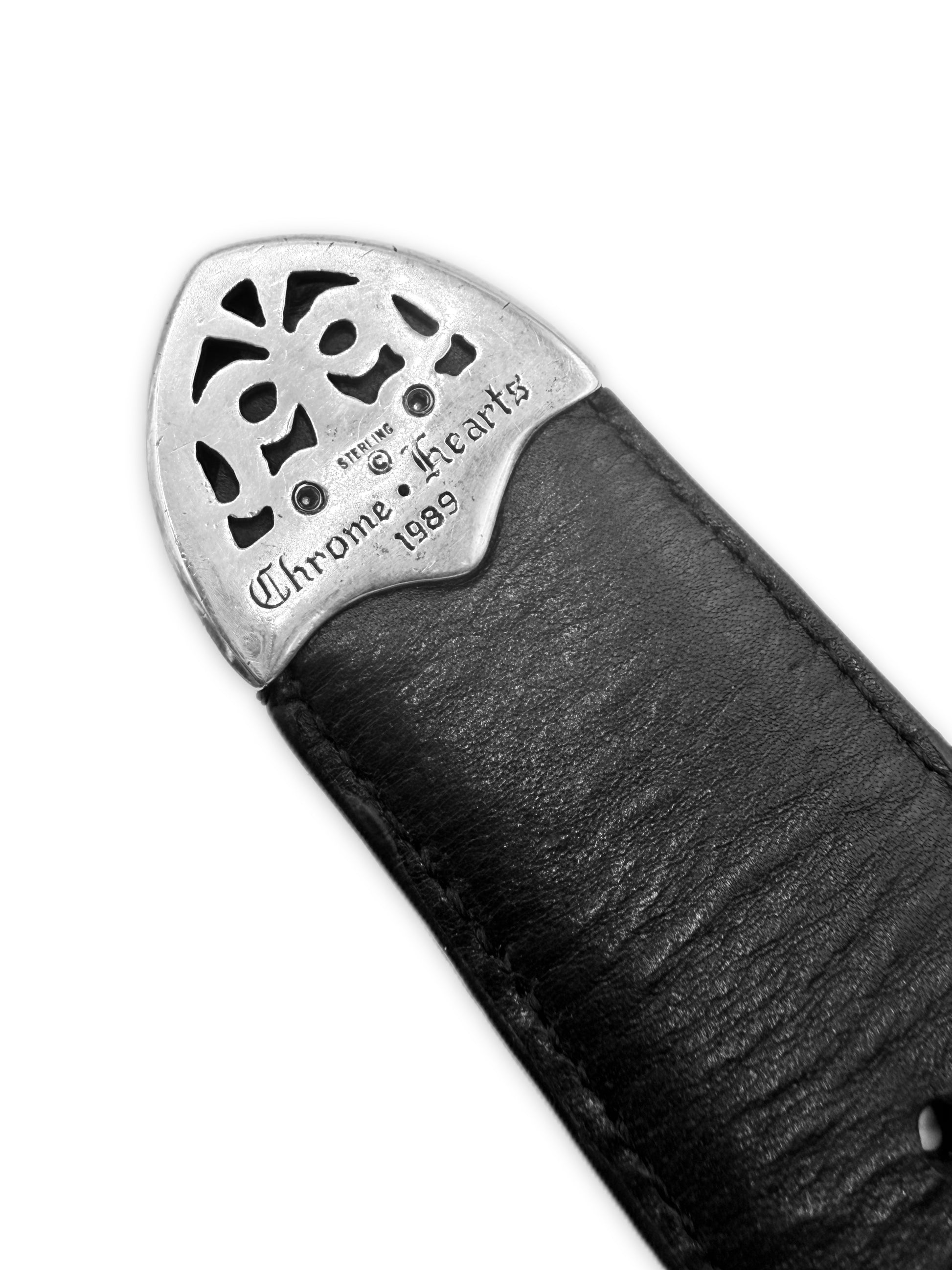 Chrome Hearts Alligator Leather 4 Piece .925 Silver Black Western Belt