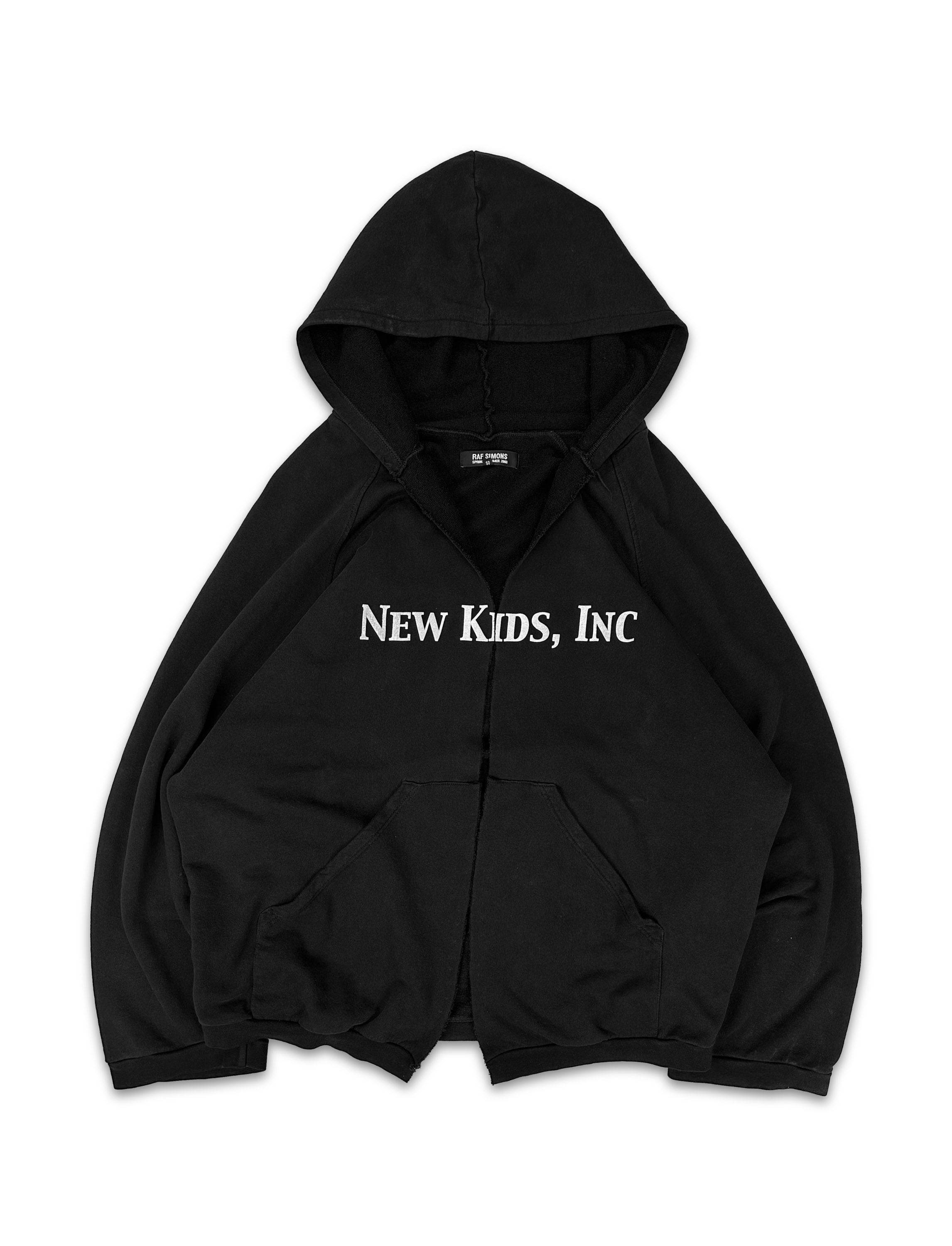SS03 Raf Simons ‘New Kids Inc’ Consumed Split Graphic Raglan Hoodie